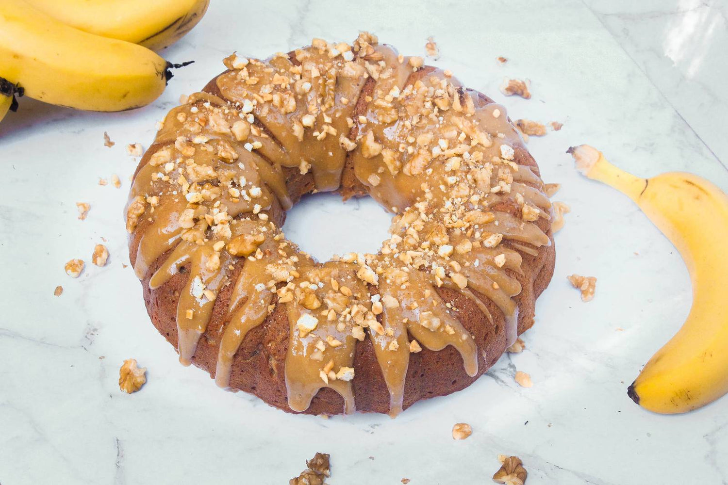 PB CHUNKY BANANA BUNDT CAKE