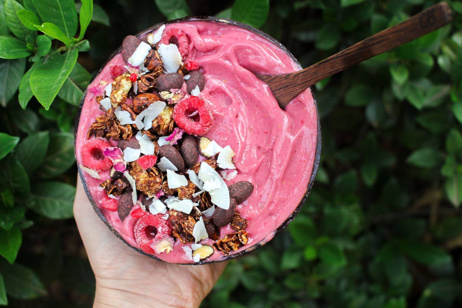RASPBERRY SMOOTHIE PROTEIN BOWL