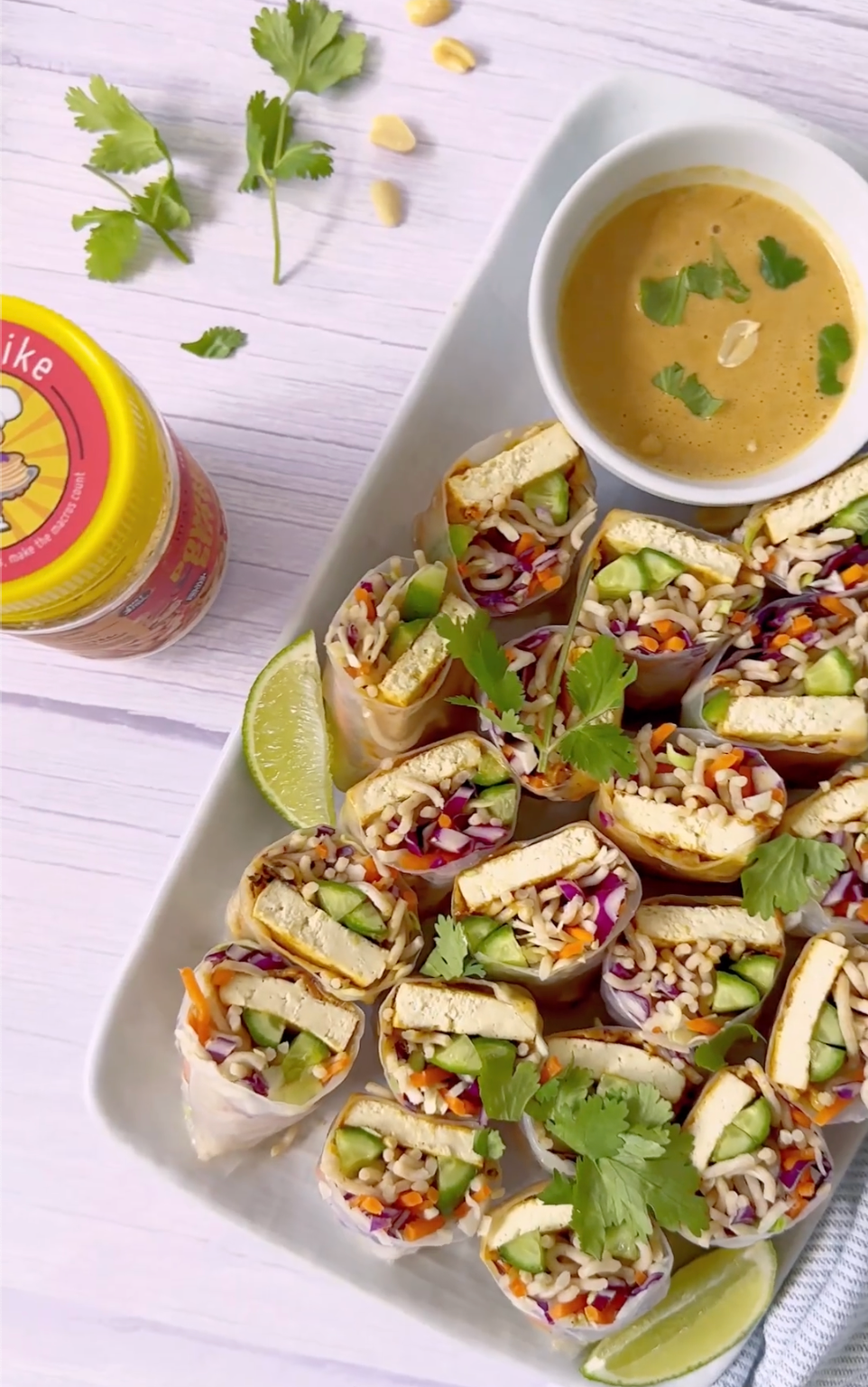 Plant Based Peanut Rice Paper Rolls