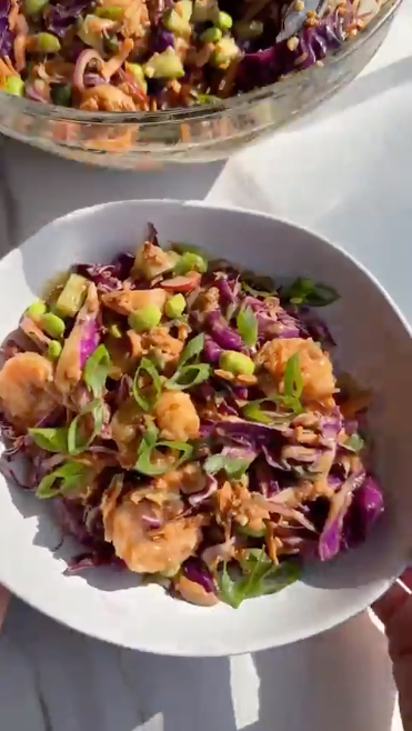 Peanut Crispy Rice Salad