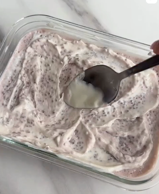 Strawberries & Cream Chia Mousse