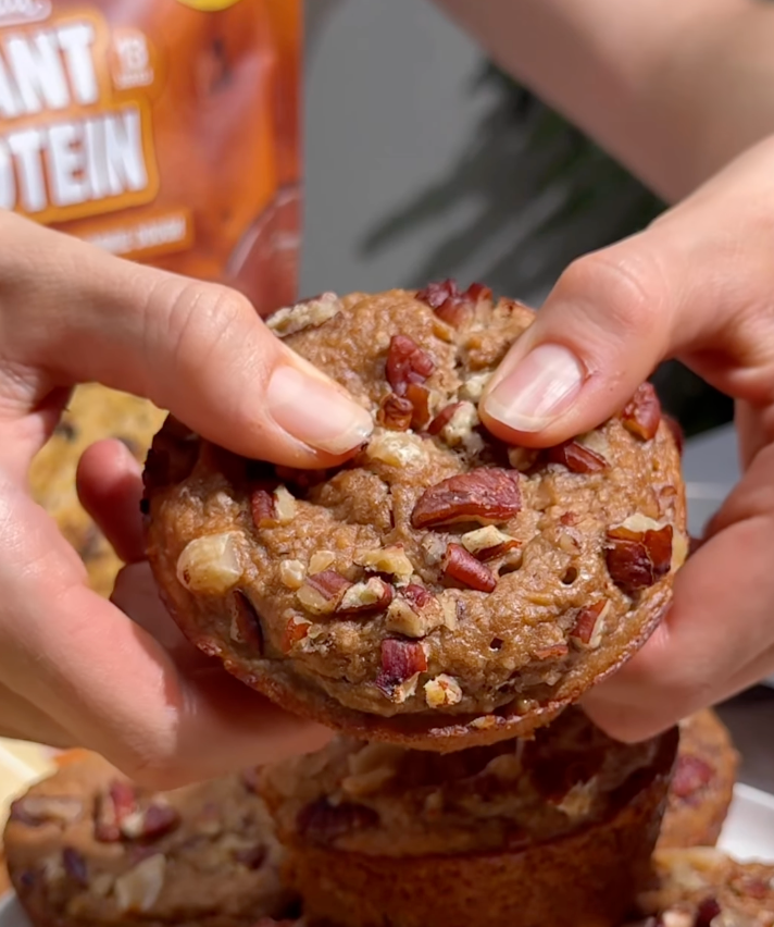 Peanut Butter Cookie Dough Banana Bread Muffins