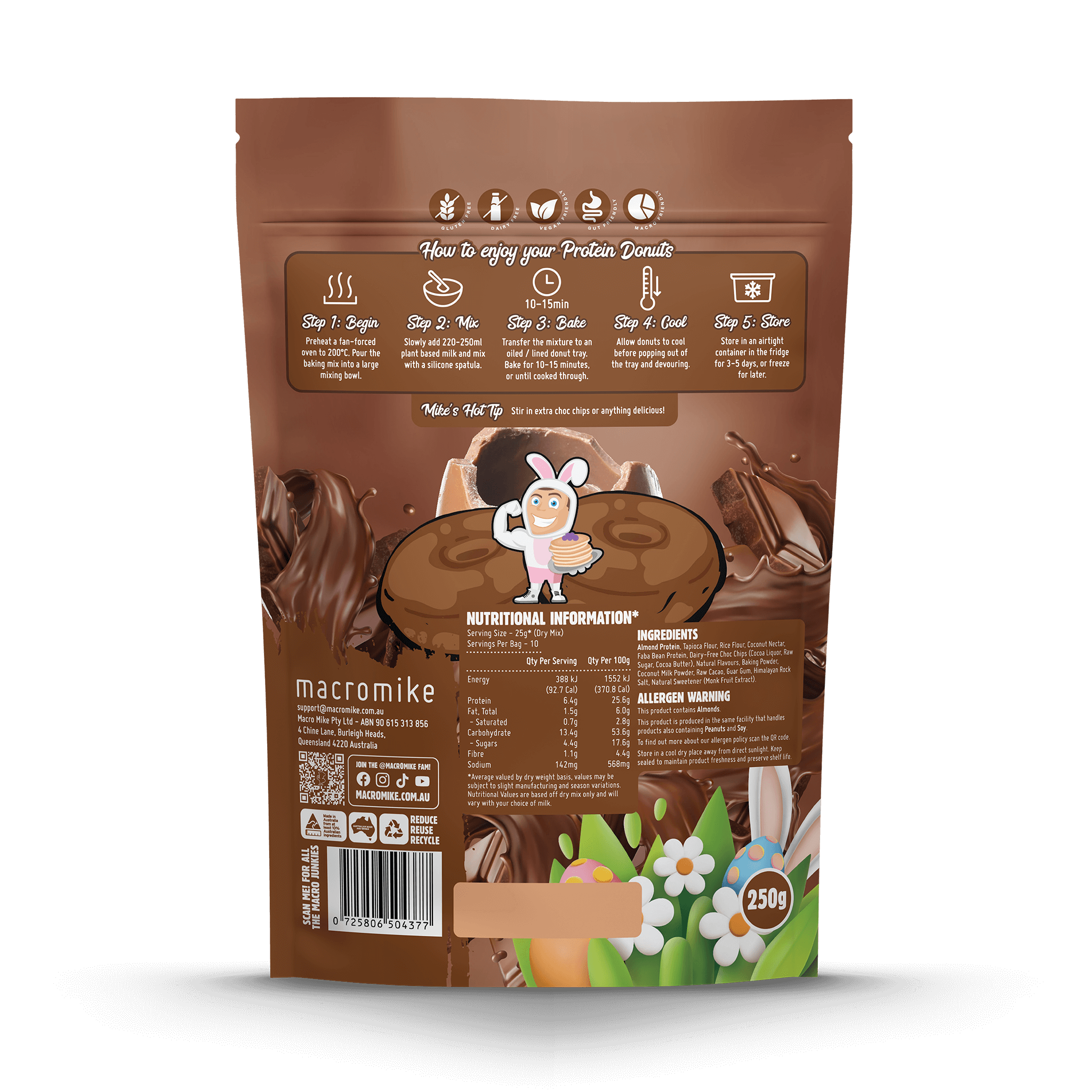 Choc Easter Egg Donut Baking Mix (250g Bag)
