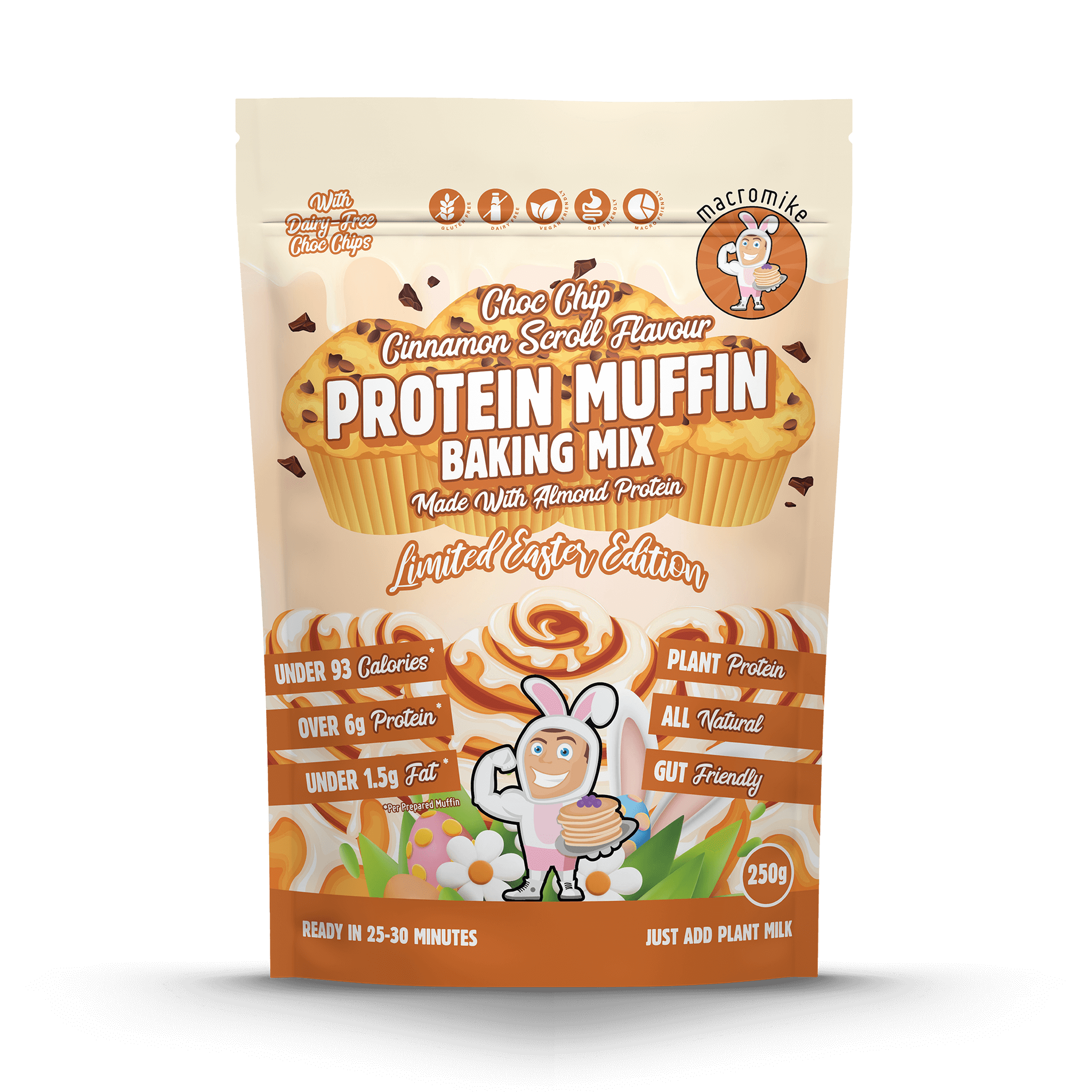 Choc Chip Cinnamon Scroll Muffin Baking Mix (250g Bag)