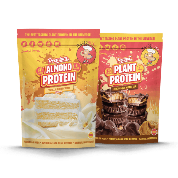 Choc PB Peanut Plant Protein 280g or Vanilla Buttercream Premium Almond Protein 240g
