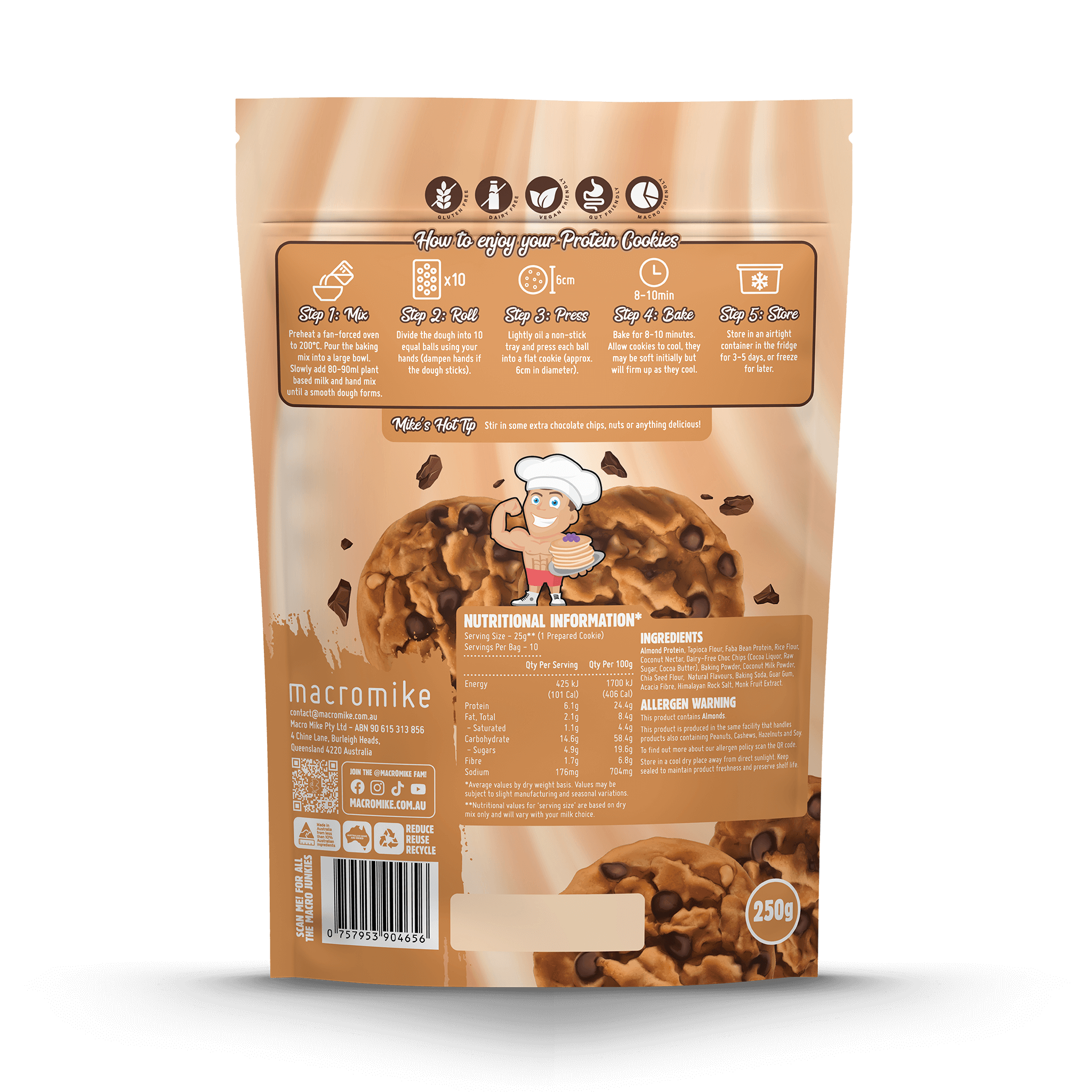 Choc Chip Cookie Baking Mix (250g Bag)