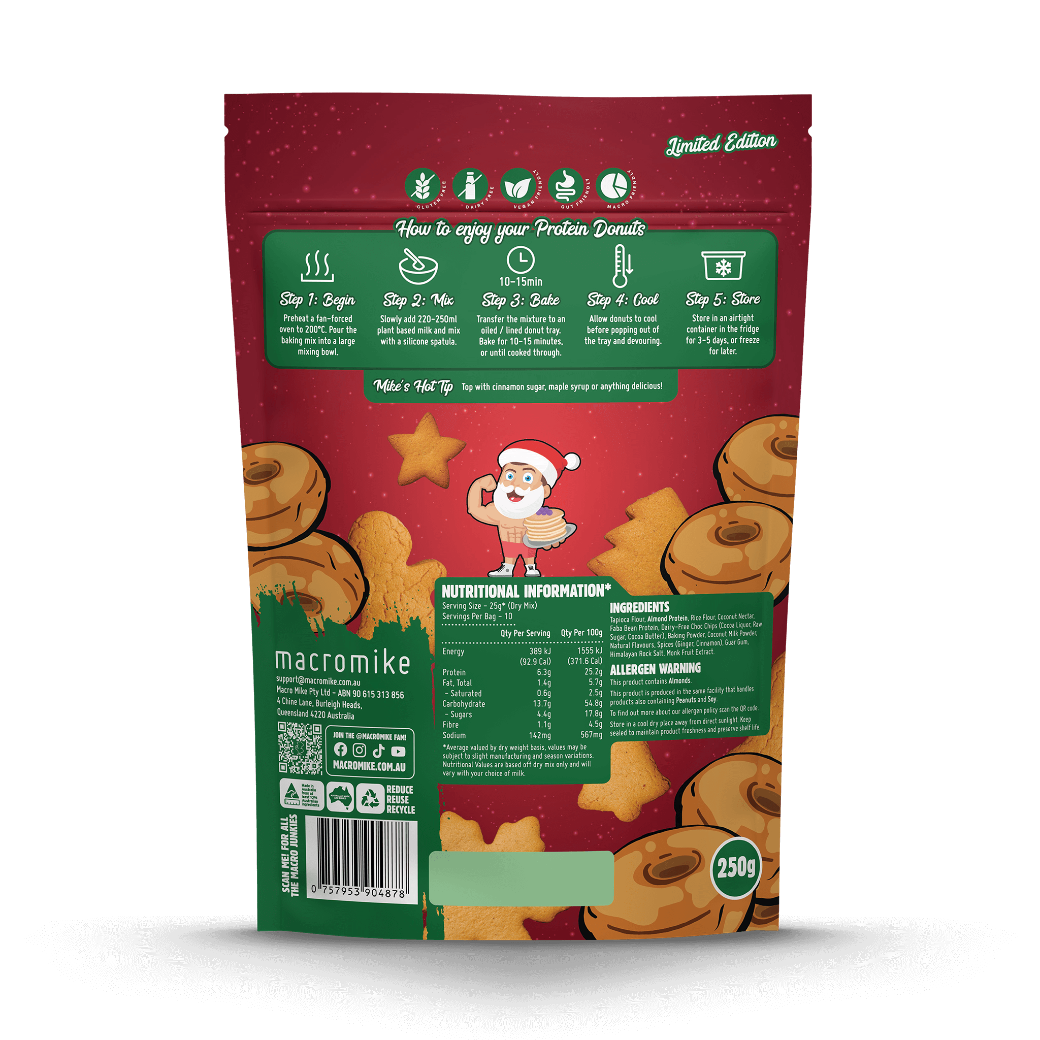 Gingerbread Donut Baking Mix (250g Bag)
