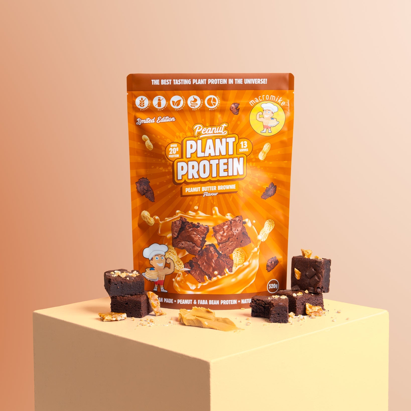 Peanut Butter Brownie Peanut Protein (520g Bag)