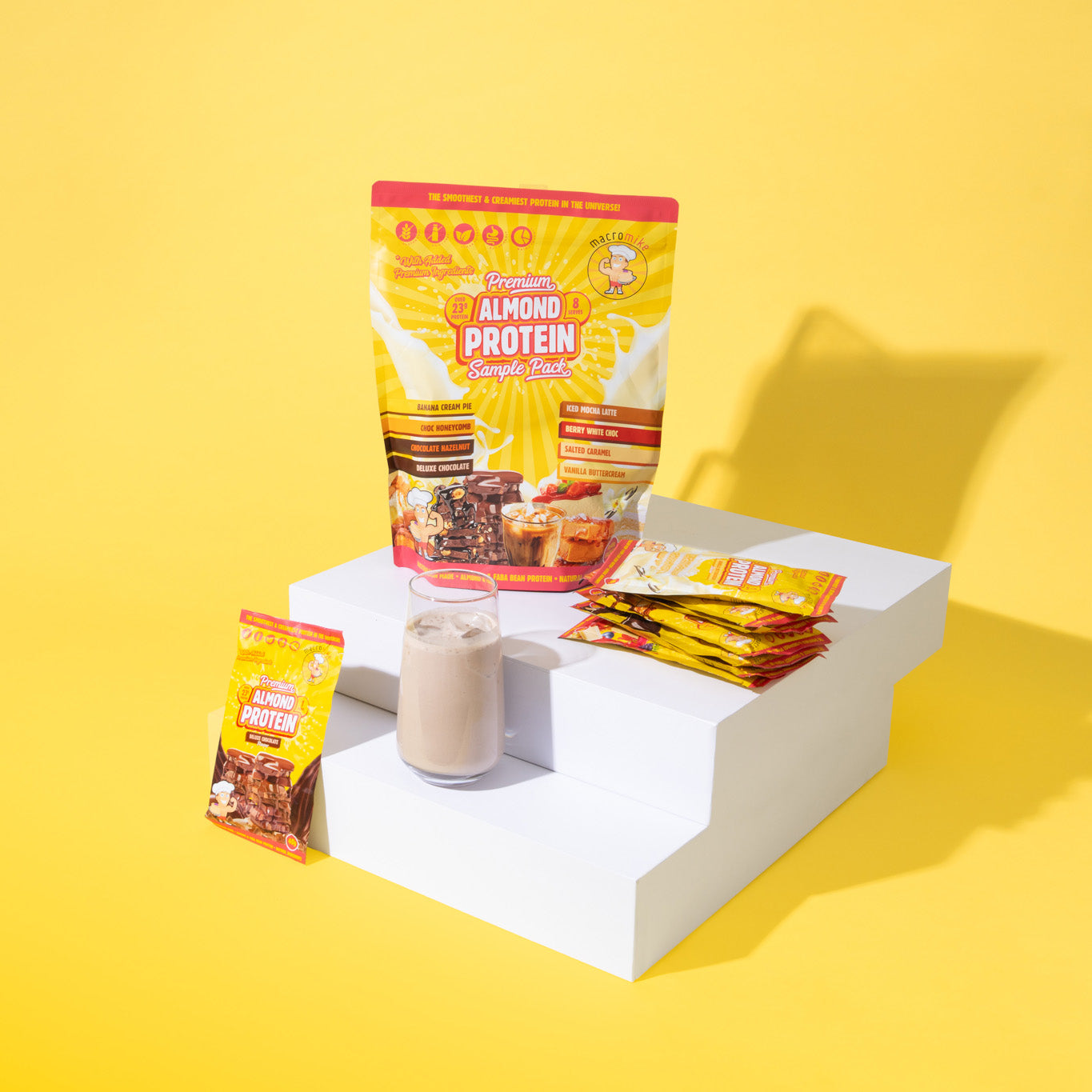 Premium Almond Protein Sample Pack (8 x 40g Sachets)
