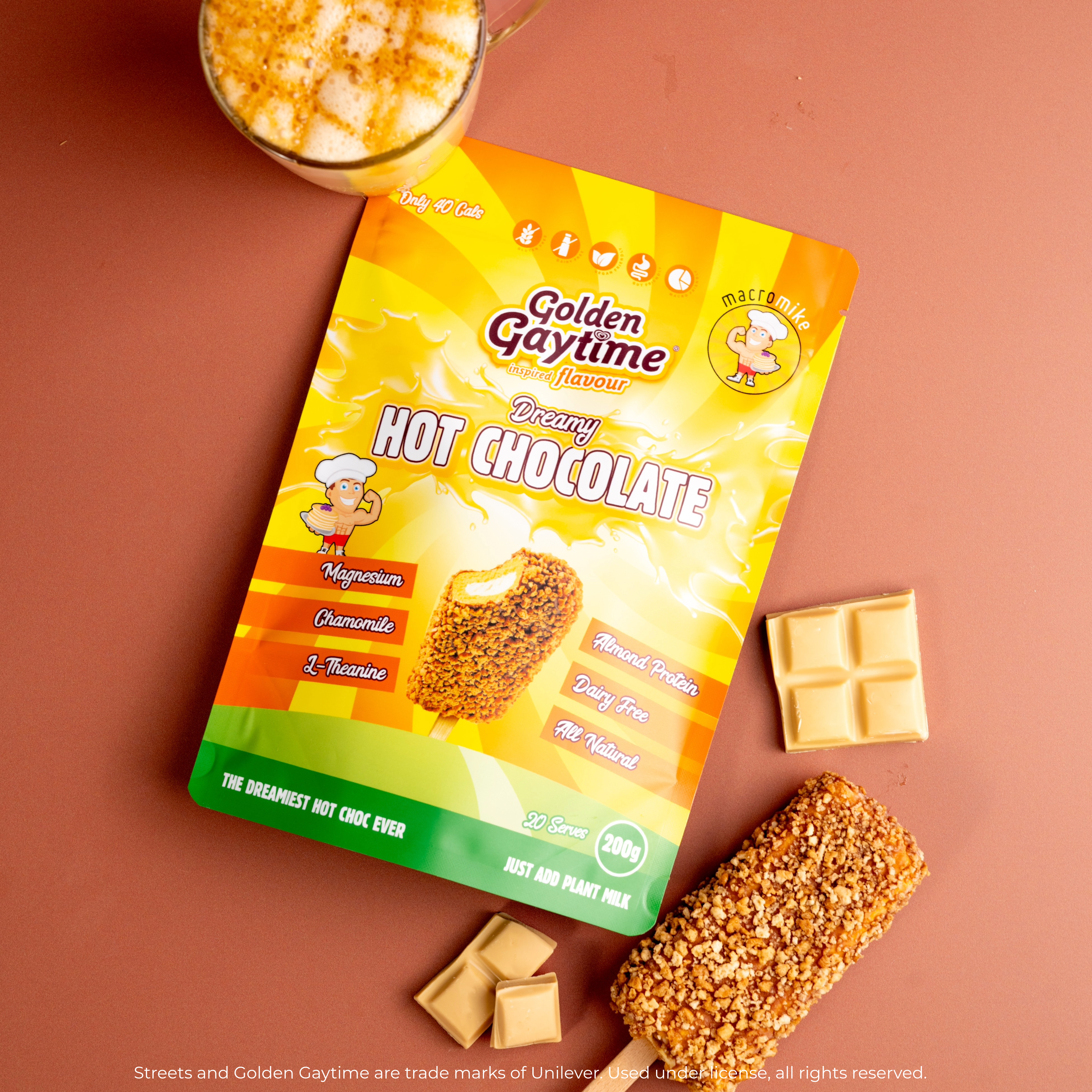 Macro Mike x Golden Gaytime Dreamy Hot Chocolate (200g Bag)