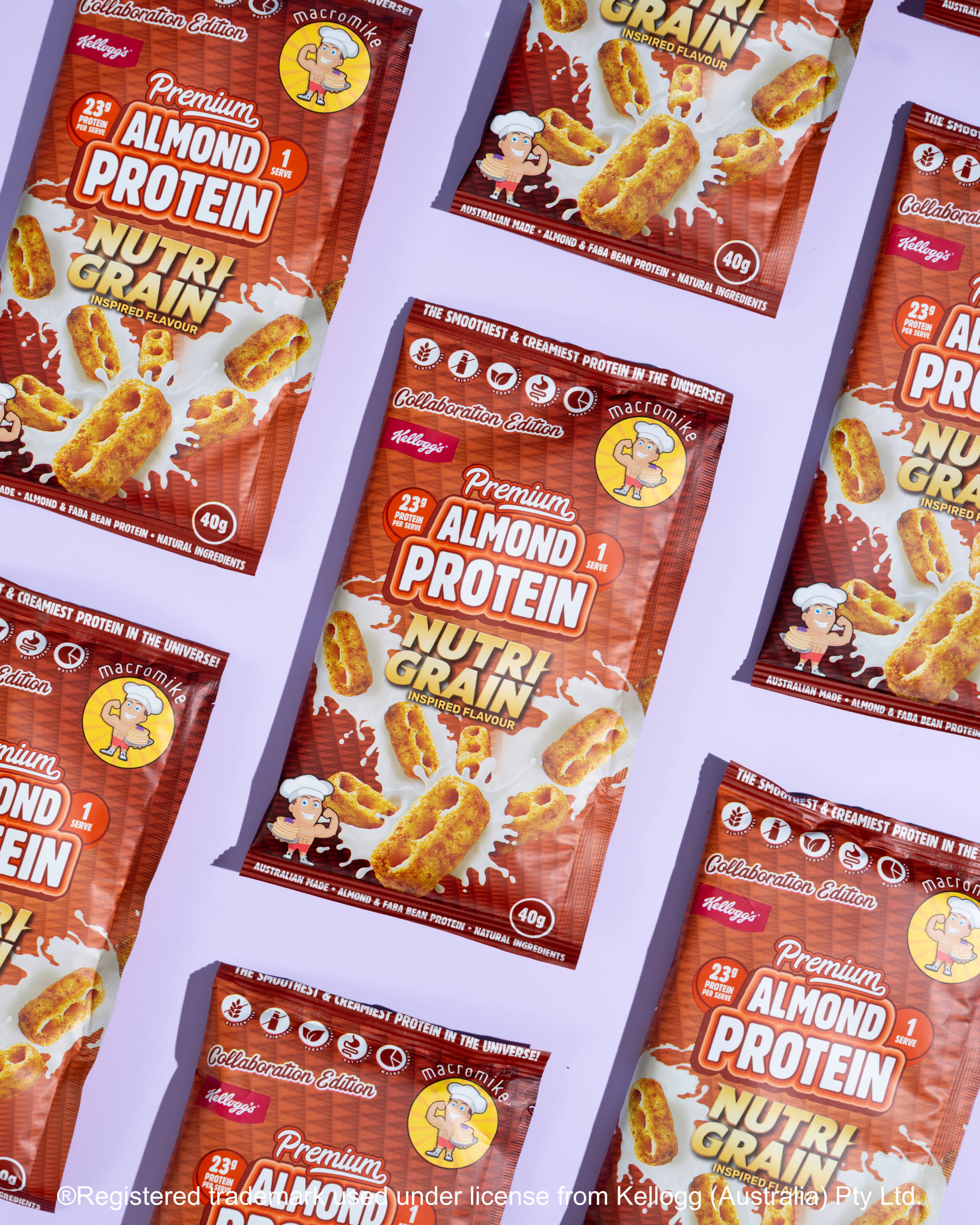 Macro Mike x Kellogg's Nutri-Grain Premium Almond Protein (40g Sachet)
