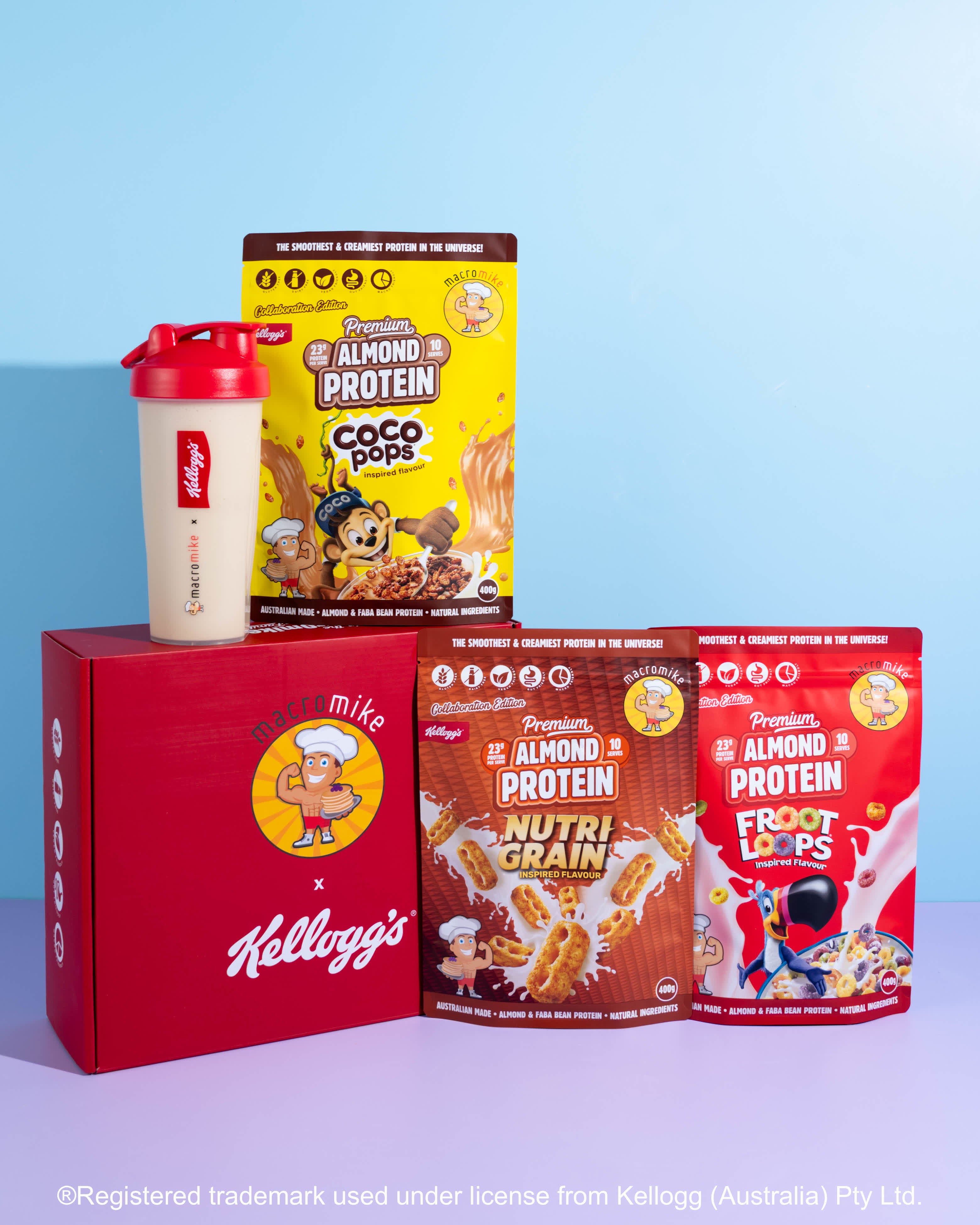 Macro Mike x Kellogg's Froot Loops Premium Almond Protein (240g Bag)