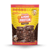 Front of a bag of Macro Mike Premium Almond Protein in Deluxe Chocolate flavour.