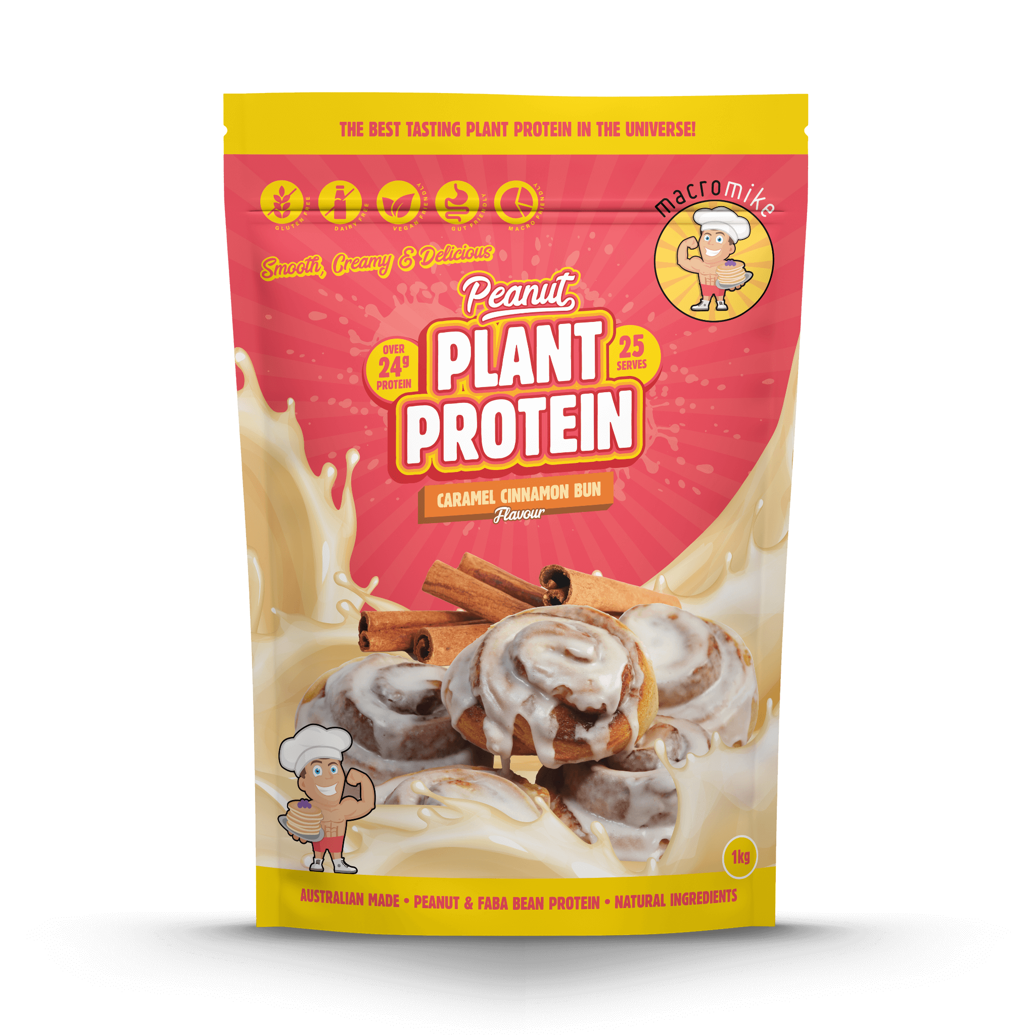 Caramel Cinnamon Bun Peanut Butter Protein (1kg Bag)