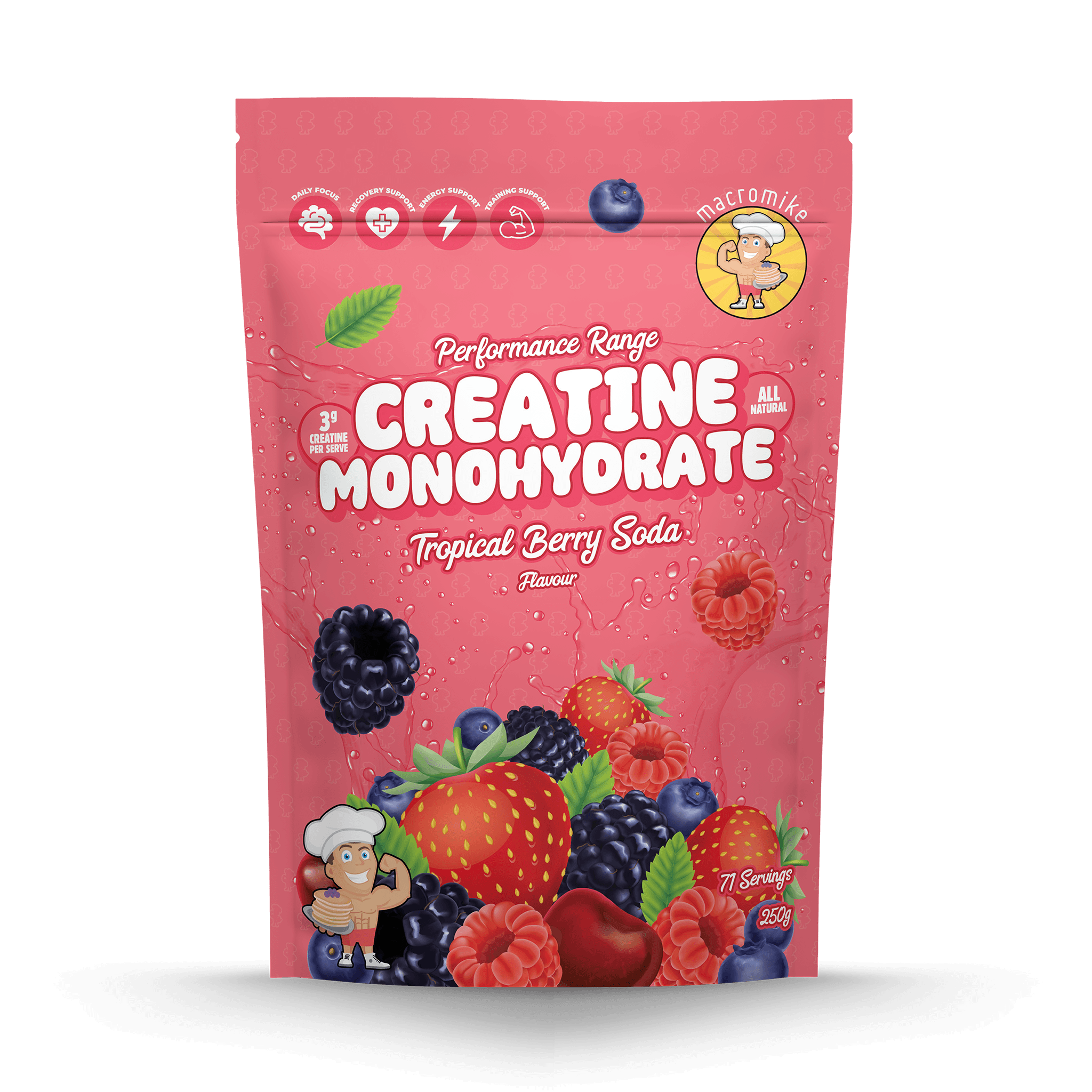 Tropical Berry Soda Creatine Monohydrate (250g Bag)