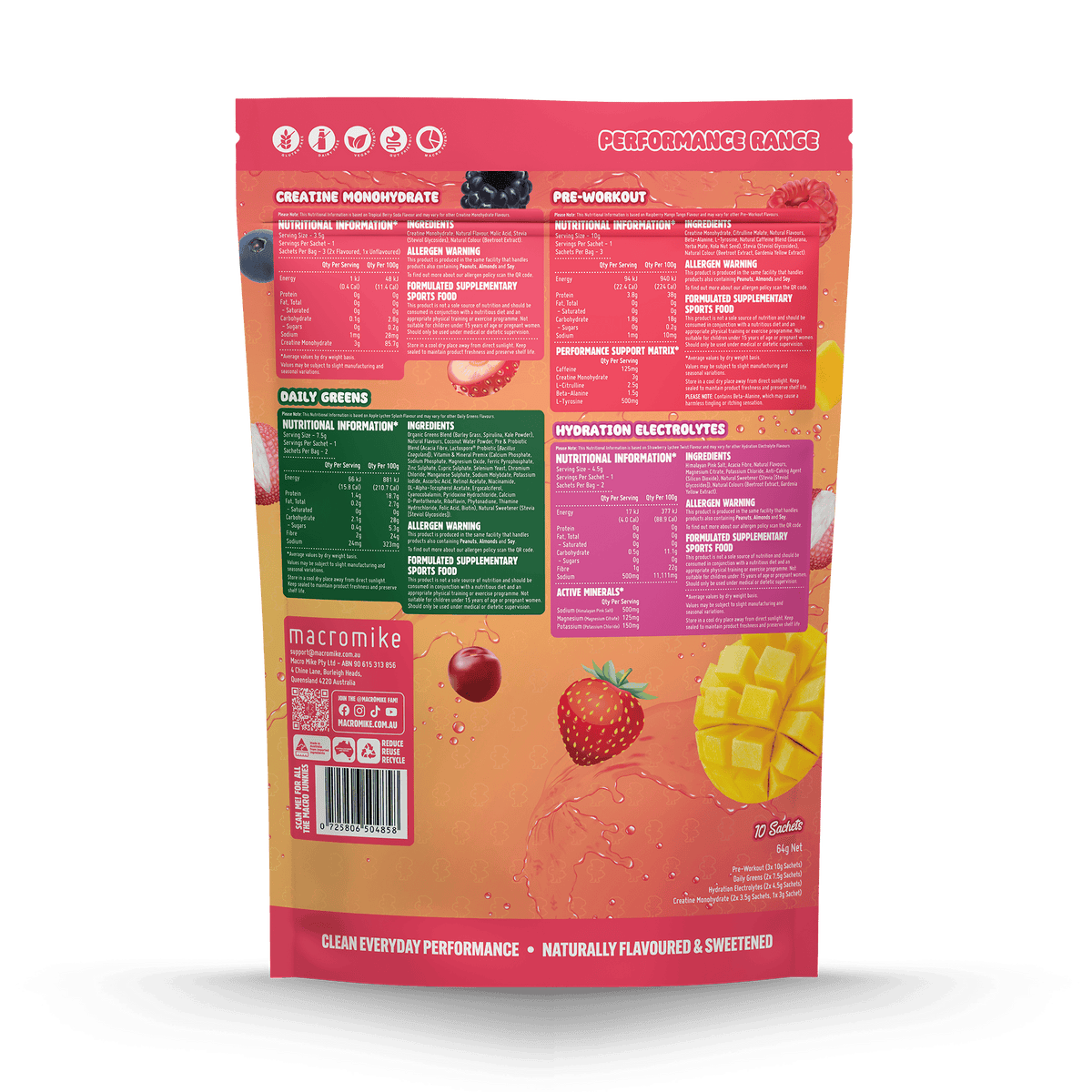 Performance Range Sample Pack (10 Sachets)