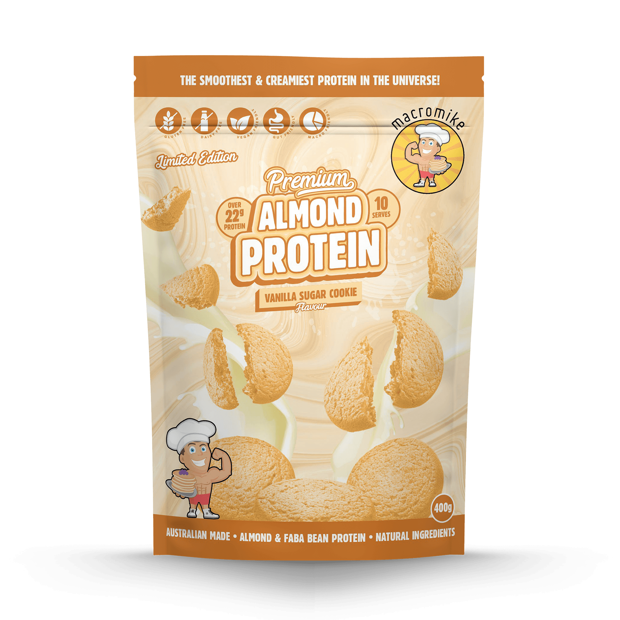 Vanilla Sugar Cookie Premium Almond Protein (400g Bag)