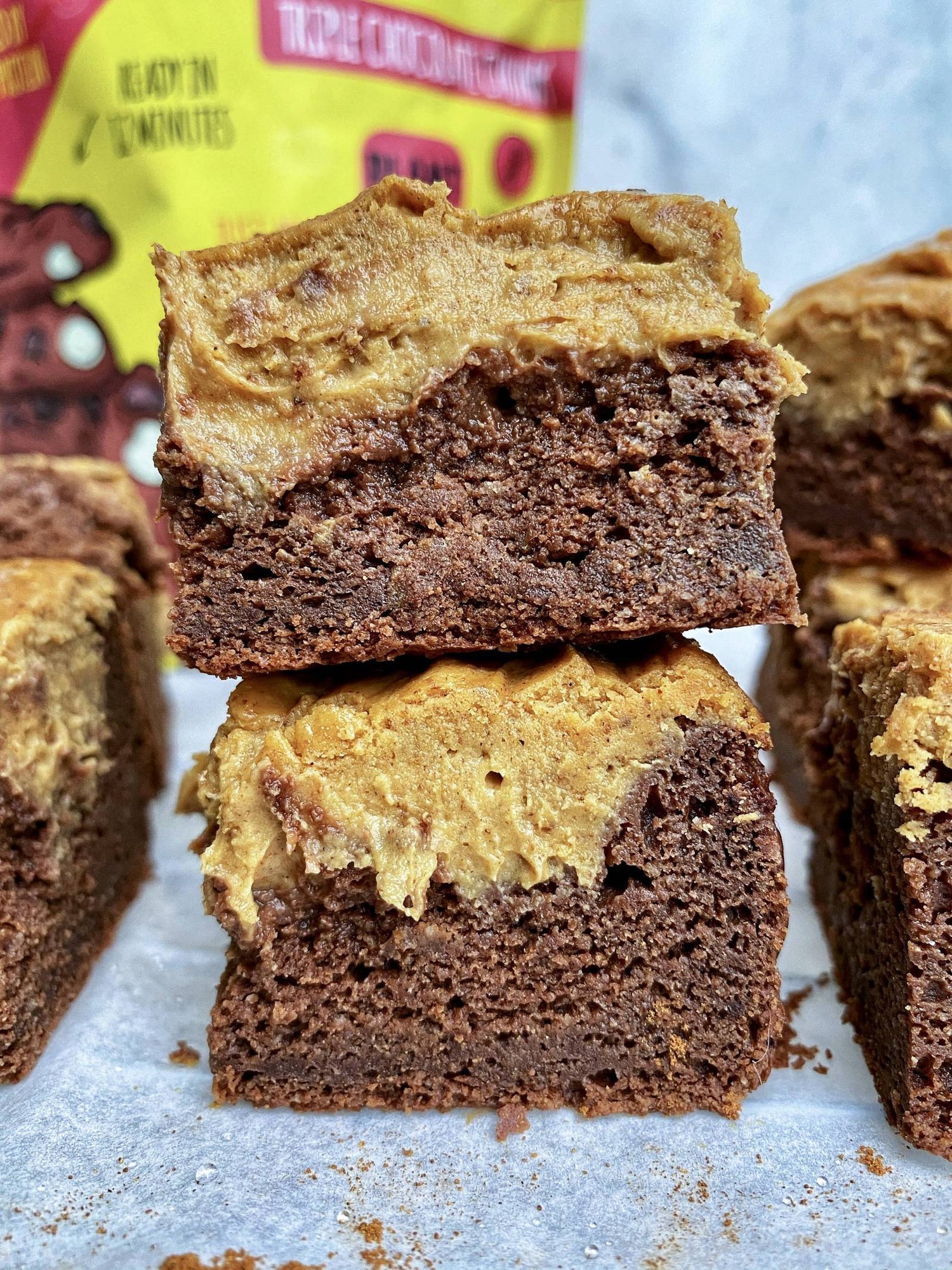 PUMPKIN PUREE CHEEZECAKE BROWNIES