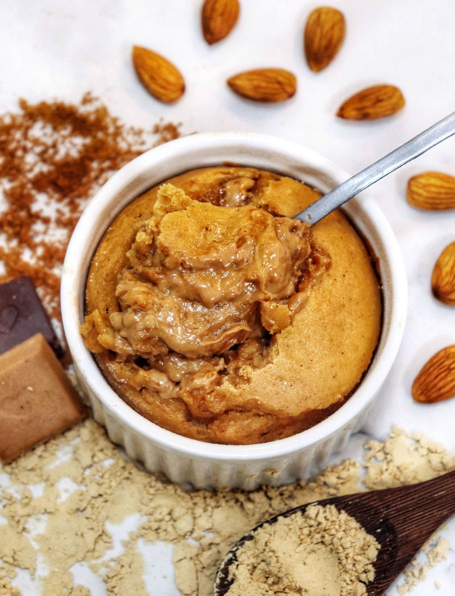 SALTED CARAMEL PROTEIN LAVA CAKE