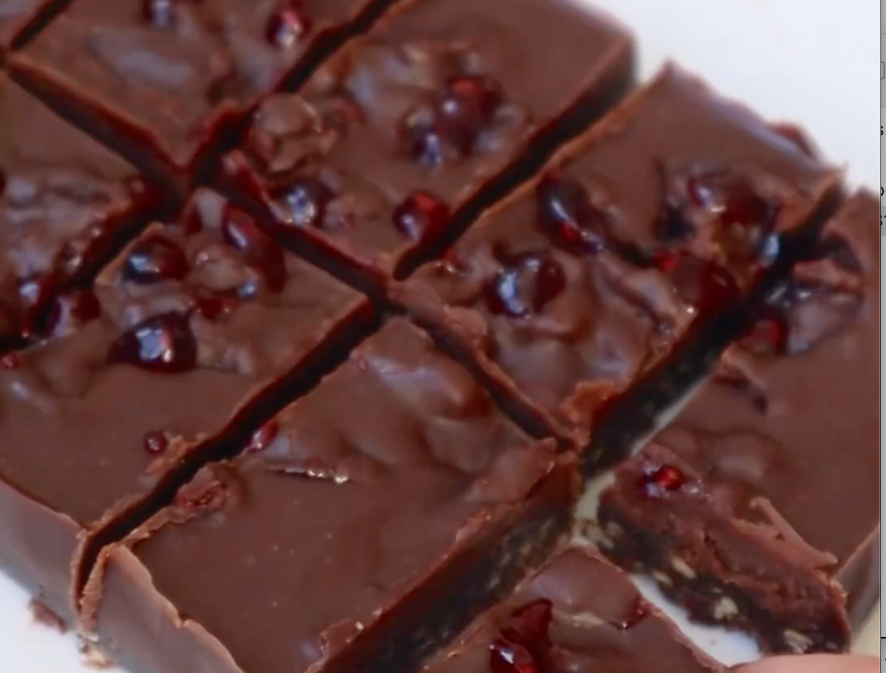 Choc Berry Fudge Slice