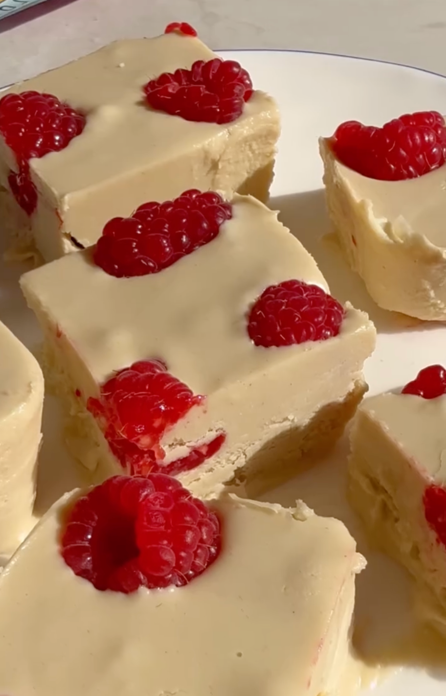 Raspberry & White Choc Tahini Fudge