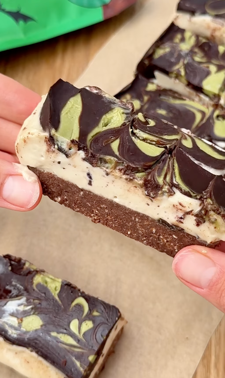 Spooky Choc Mint Slice