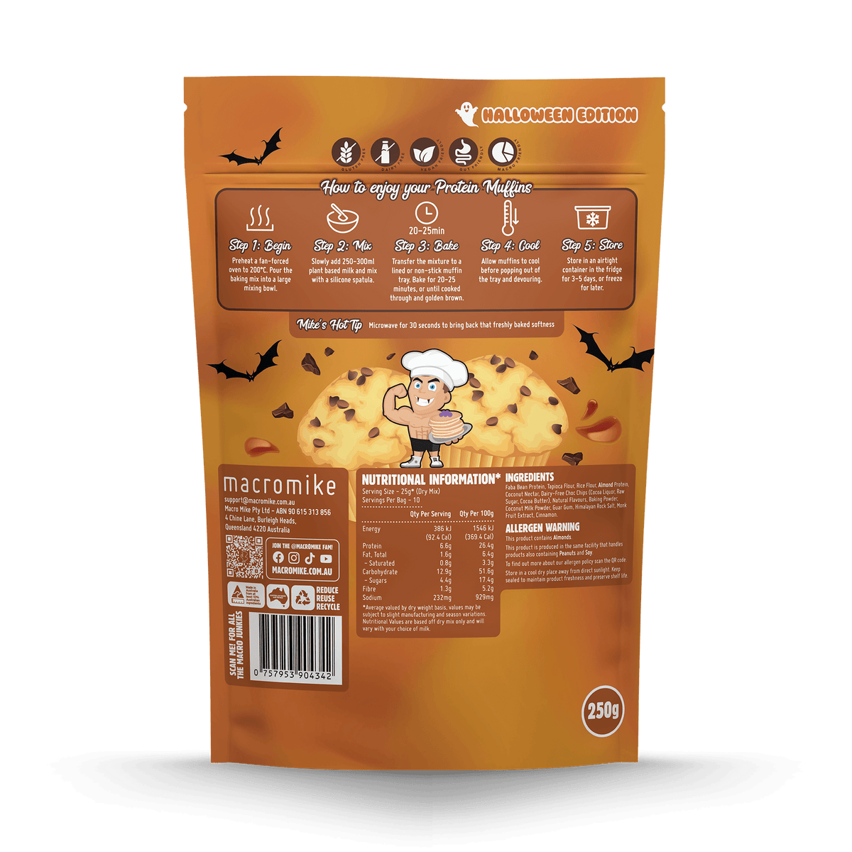 Brown Sugar Choc Chip Muffin Baking Mix (250g Bag)