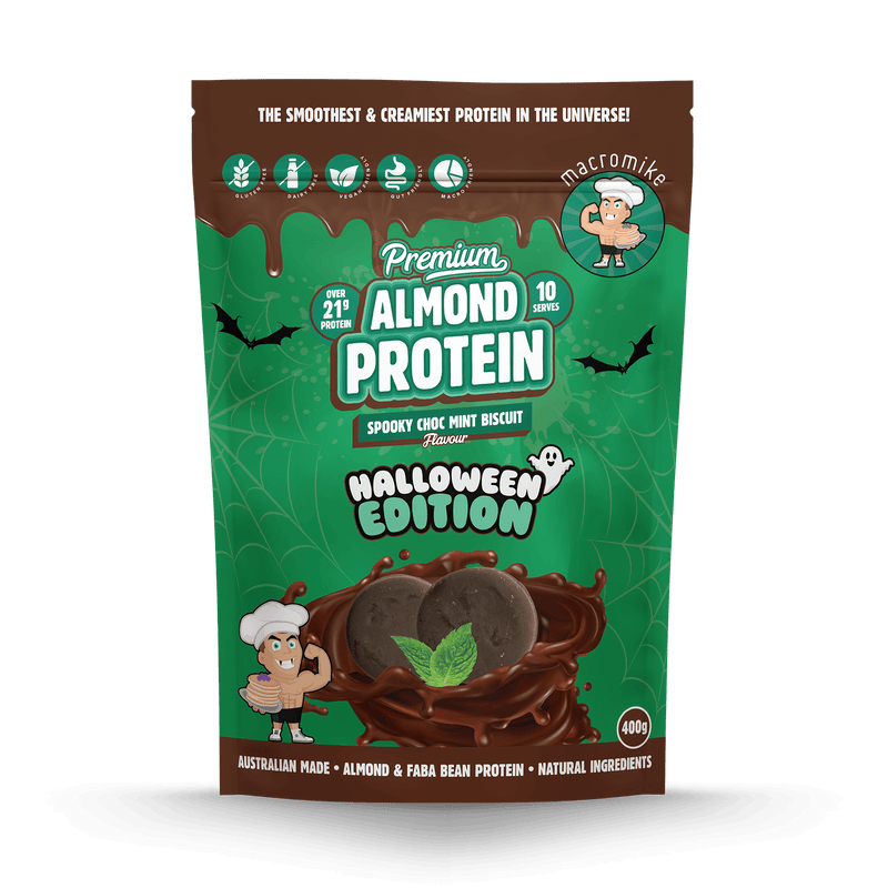 Spooky Choc Mint Biscuit Premium Almond Protein (400g Bag)