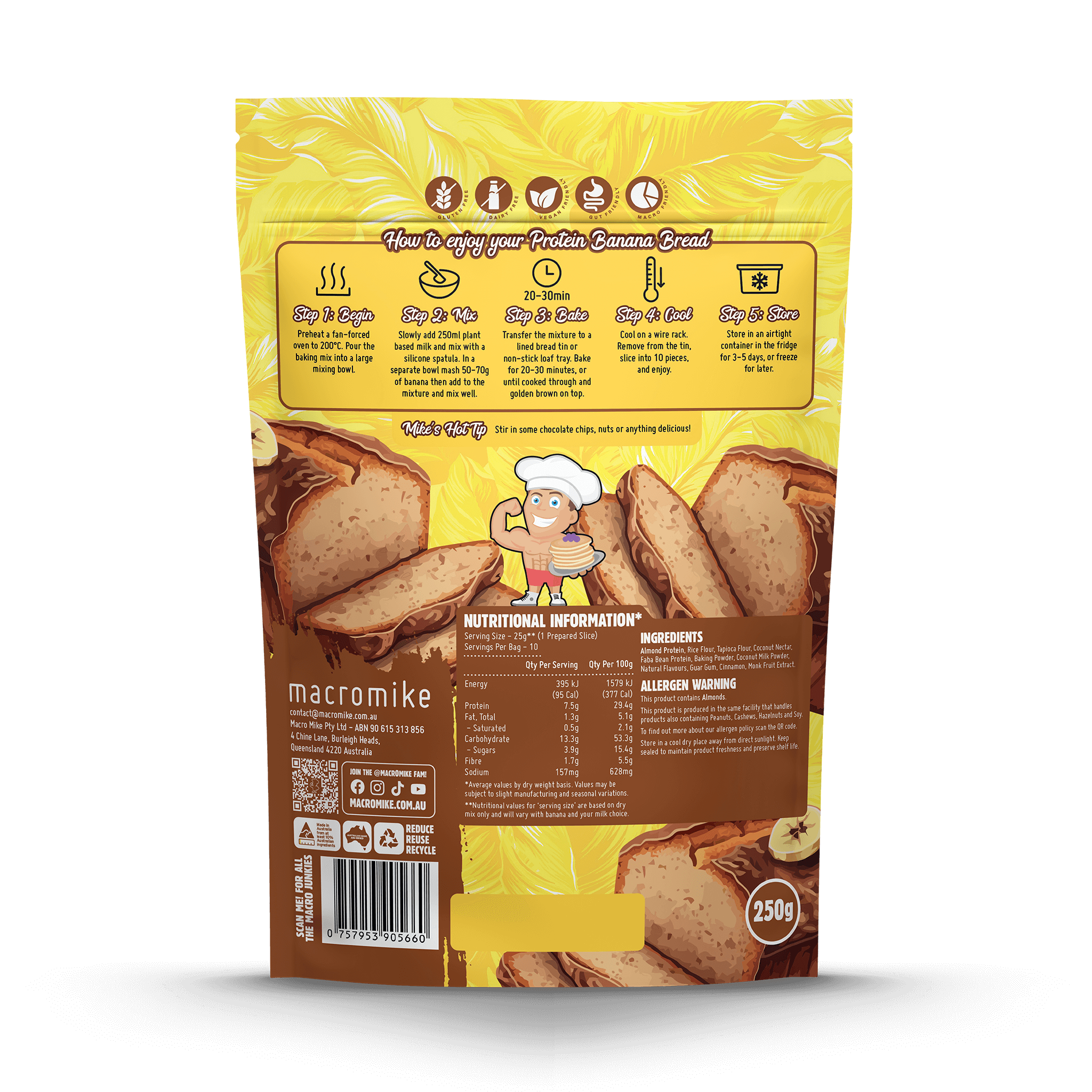 Original Banana Bread Baking Mix (250g Bag)