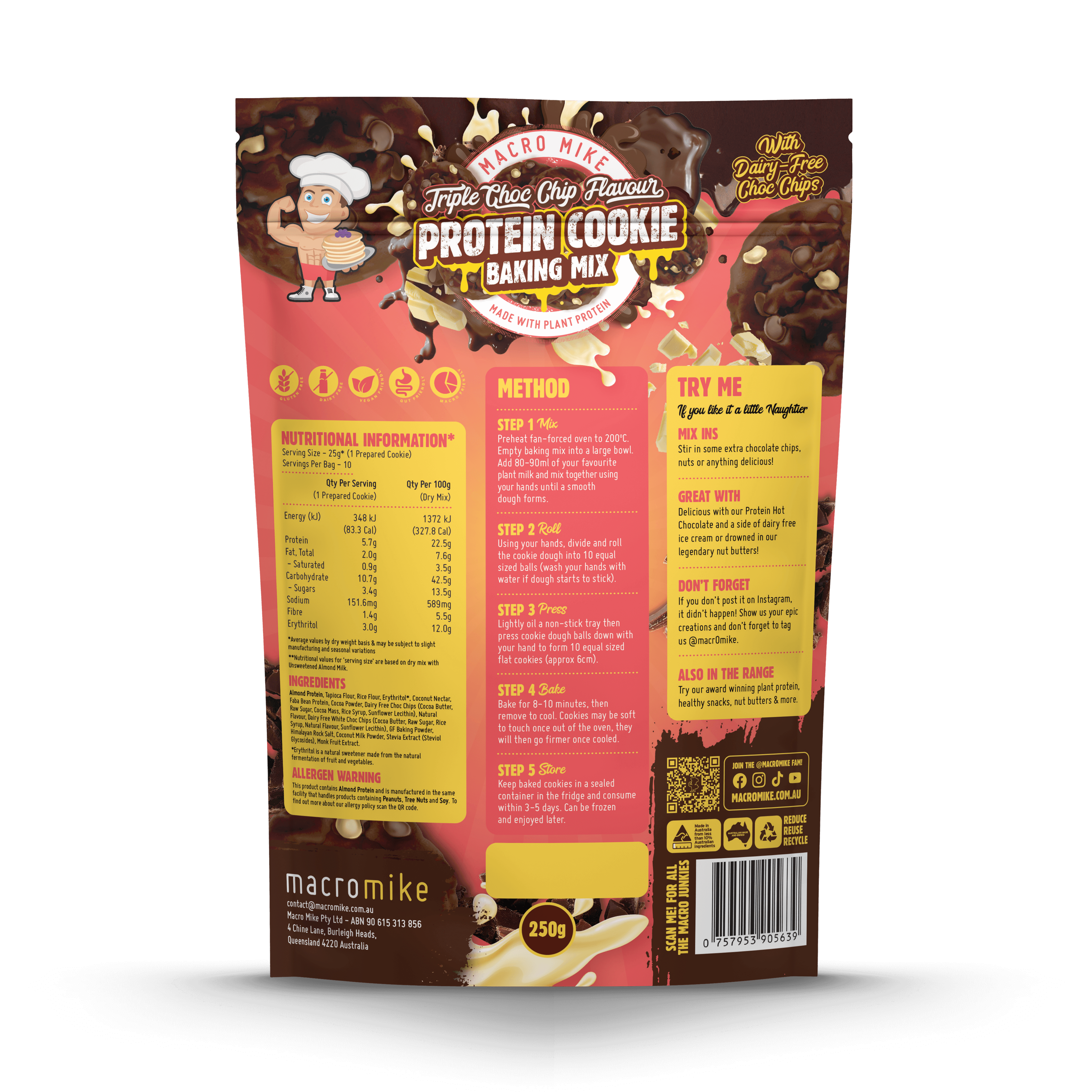 Triple Choc Protein Cookie Baking Mix (250g)