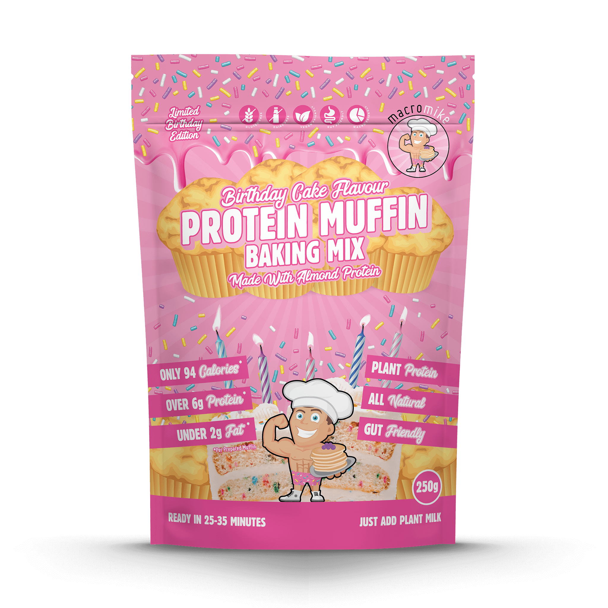 Birthday Cake Muffin Baking Mix (250g Bag)