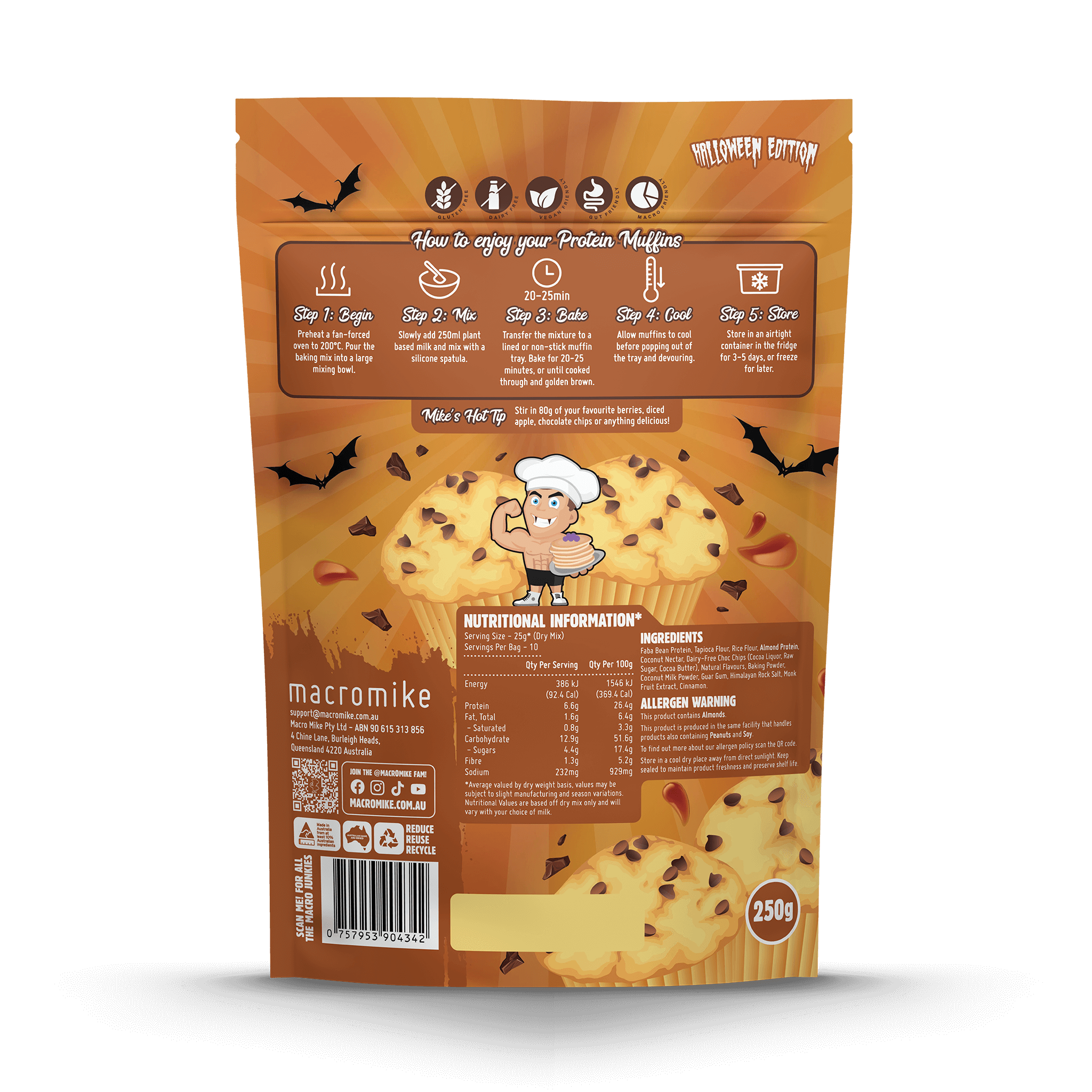 Brown Sugar Choc Chip Muffin Baking Mix (250g Bag)
