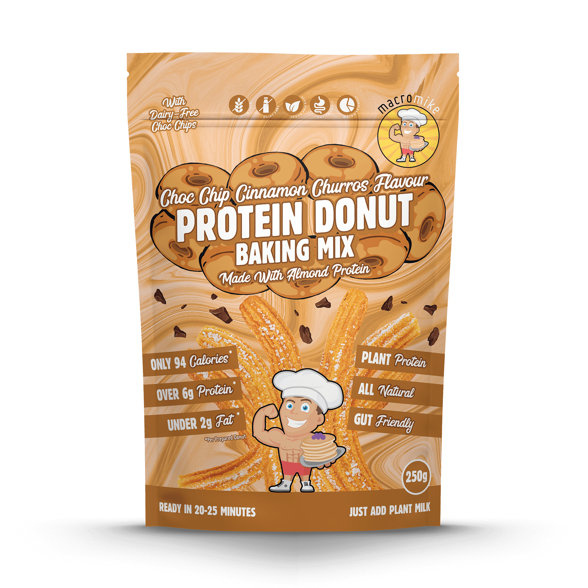 Choc Chip Cinnamon Churros Donut Baking Mix (250g Bag)