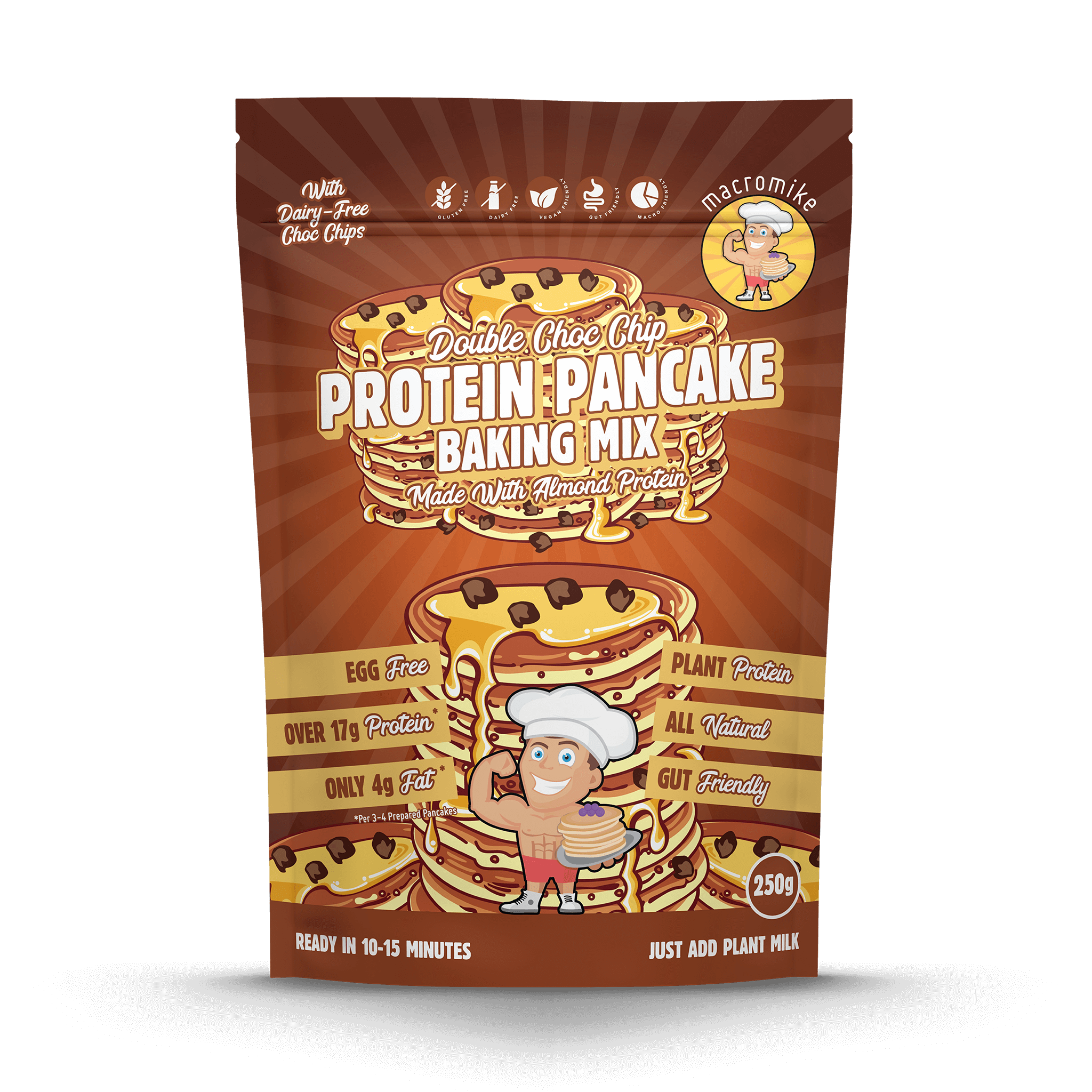 Double Choc Chip Pancake Baking Mix (250g Bag)