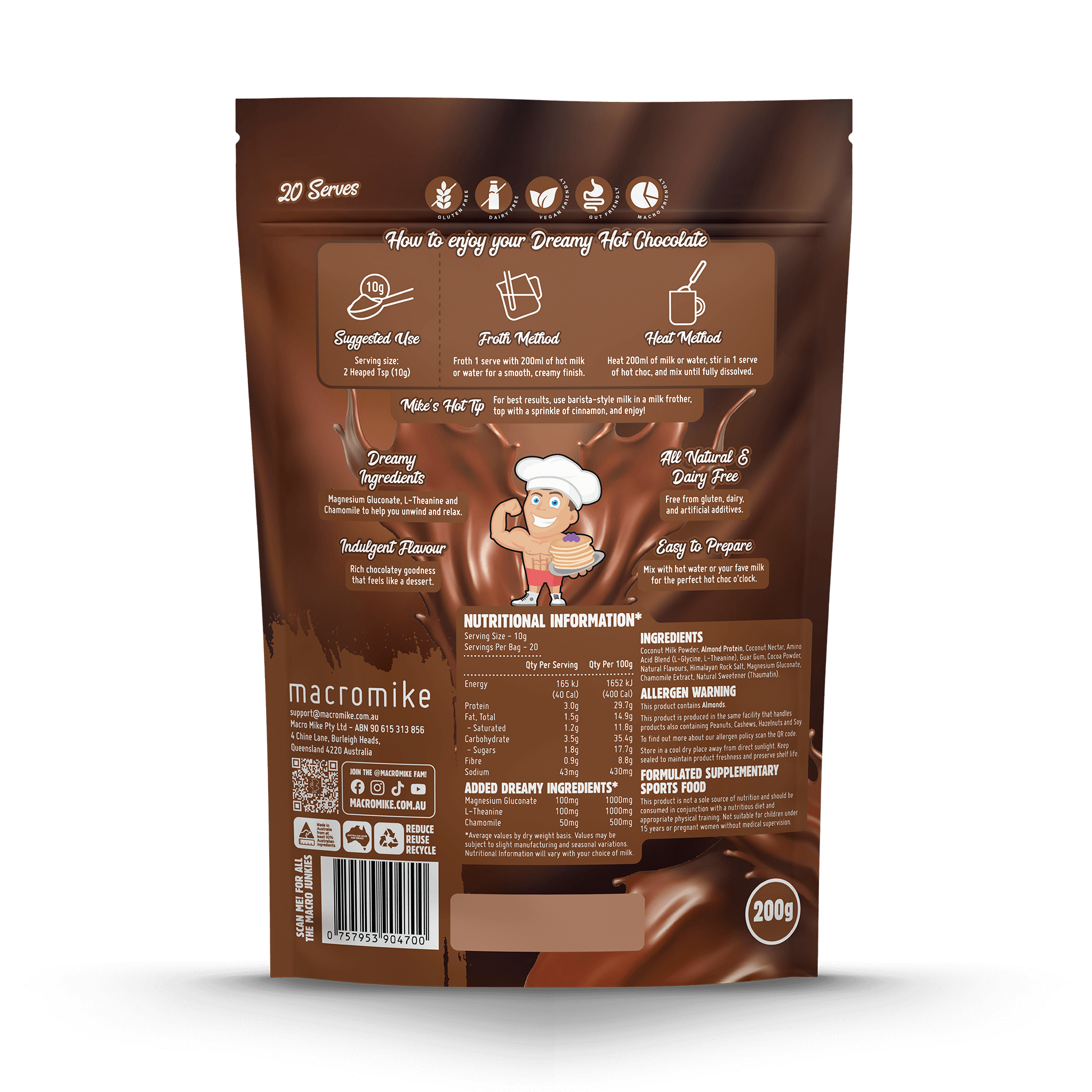 Creamy Rich Choc Dreamy Hot Chocolate (200g Bag)