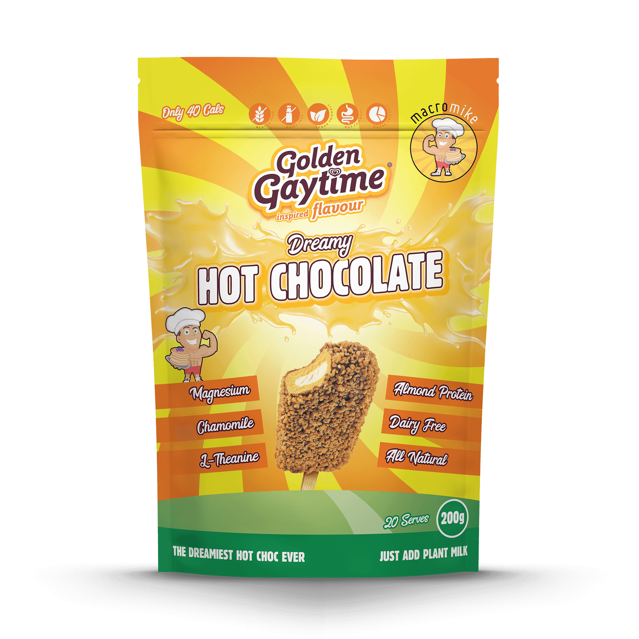 Macro Mike x Golden Gaytime Dreamy Hot Chocolate (200g Bag)
