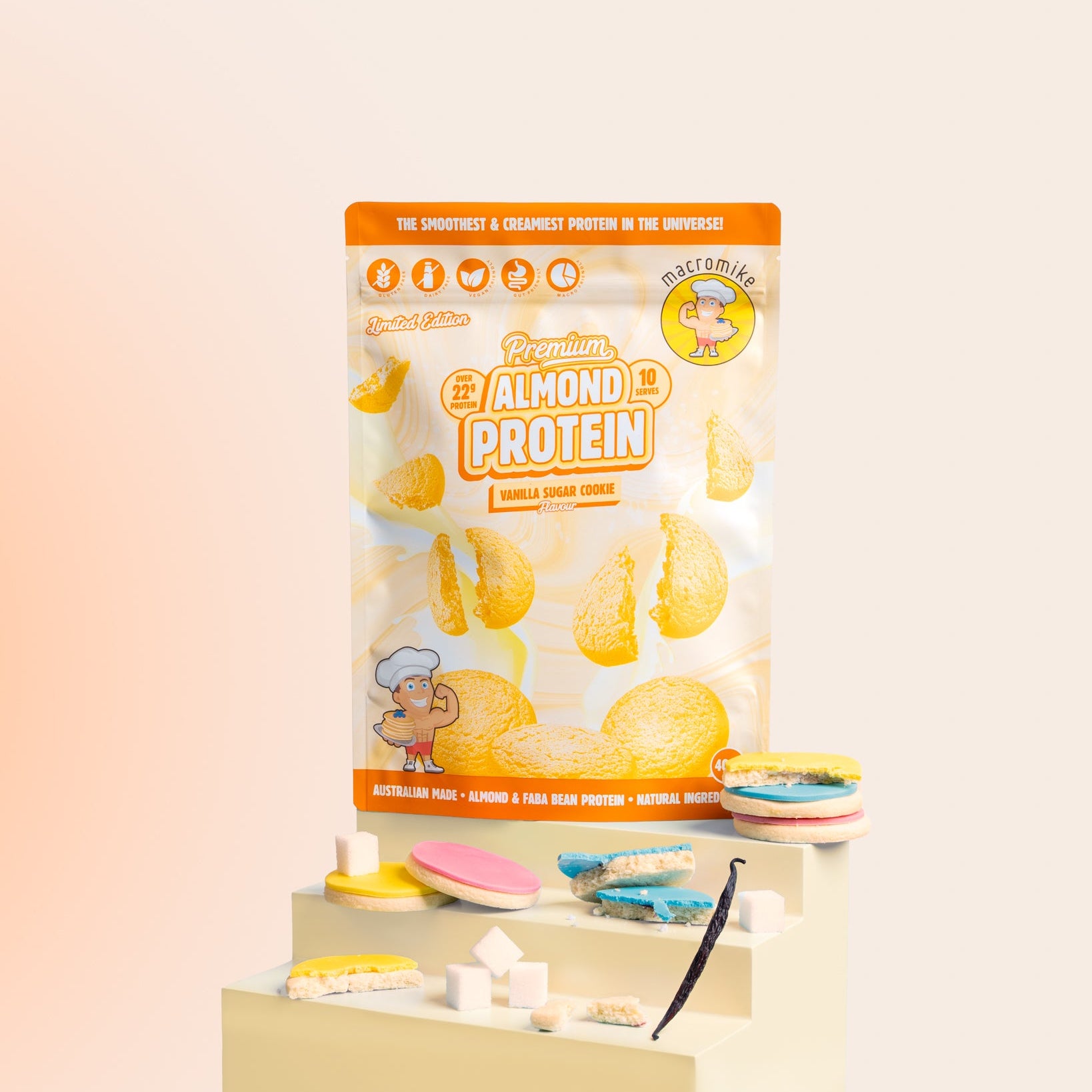 Vanilla Sugar Cookie Premium Almond Protein (400g Bag)