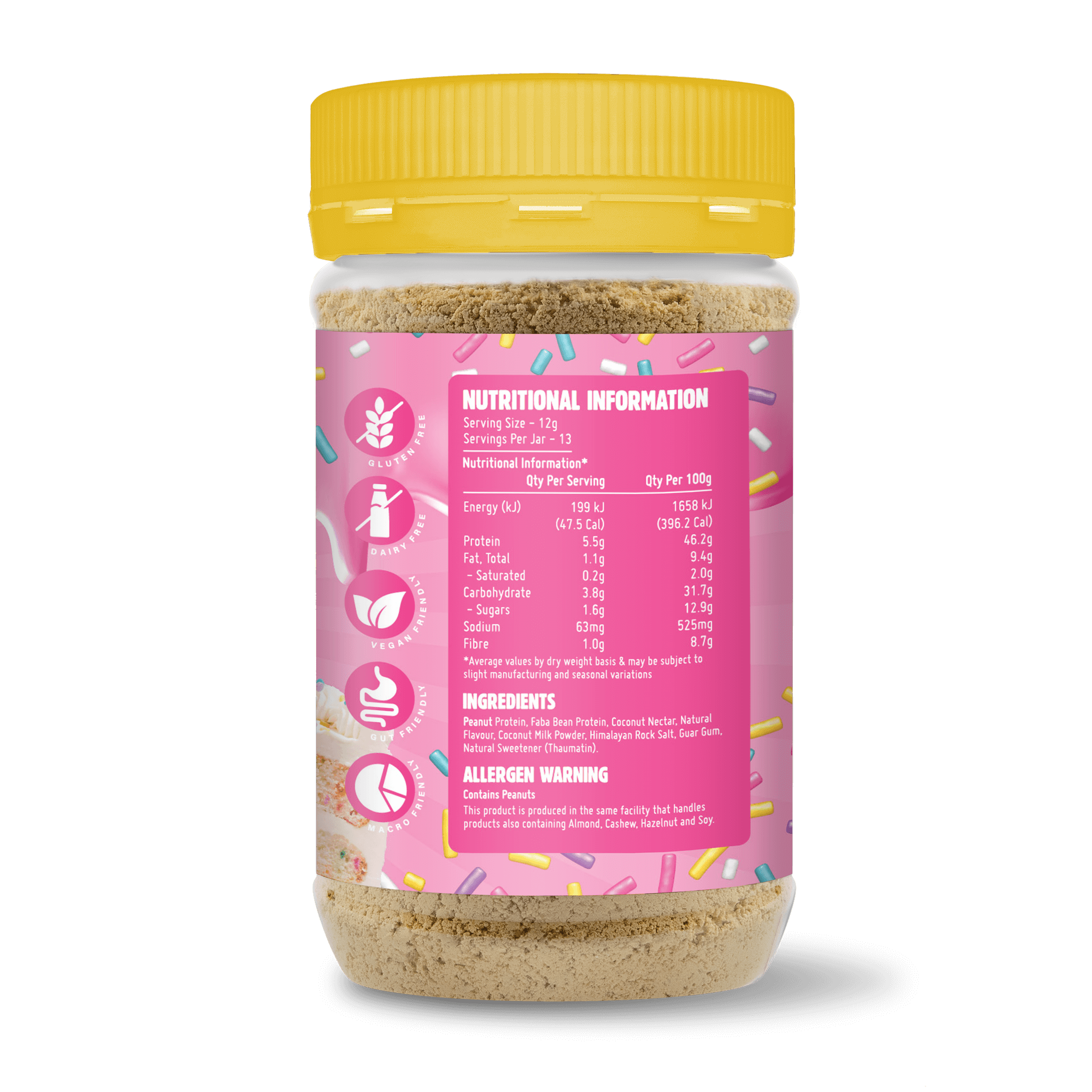 Birthday Cake Powdered Peanut Butter (156g Jar)