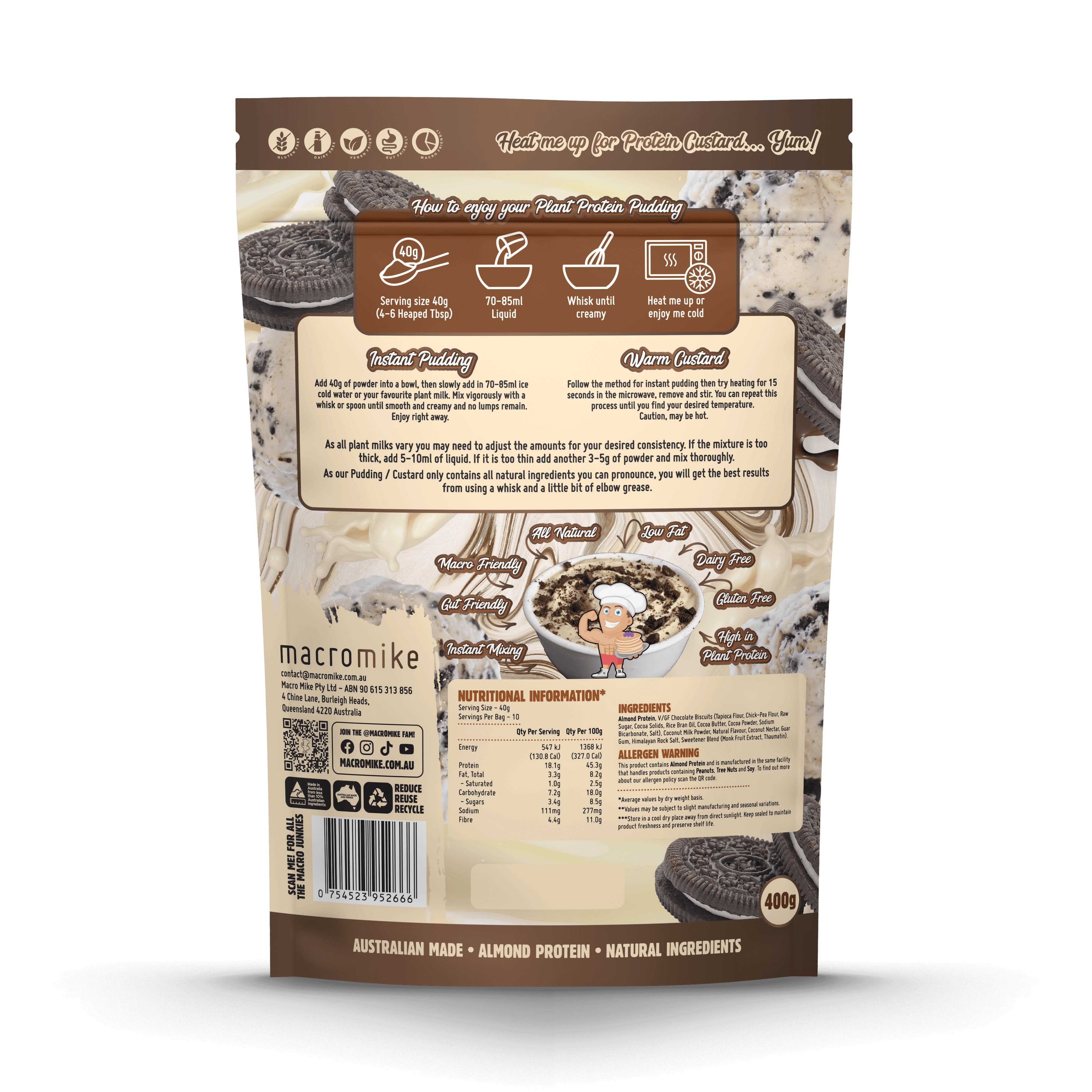 Cookies & Cream Plant Protein Pudding (400g)