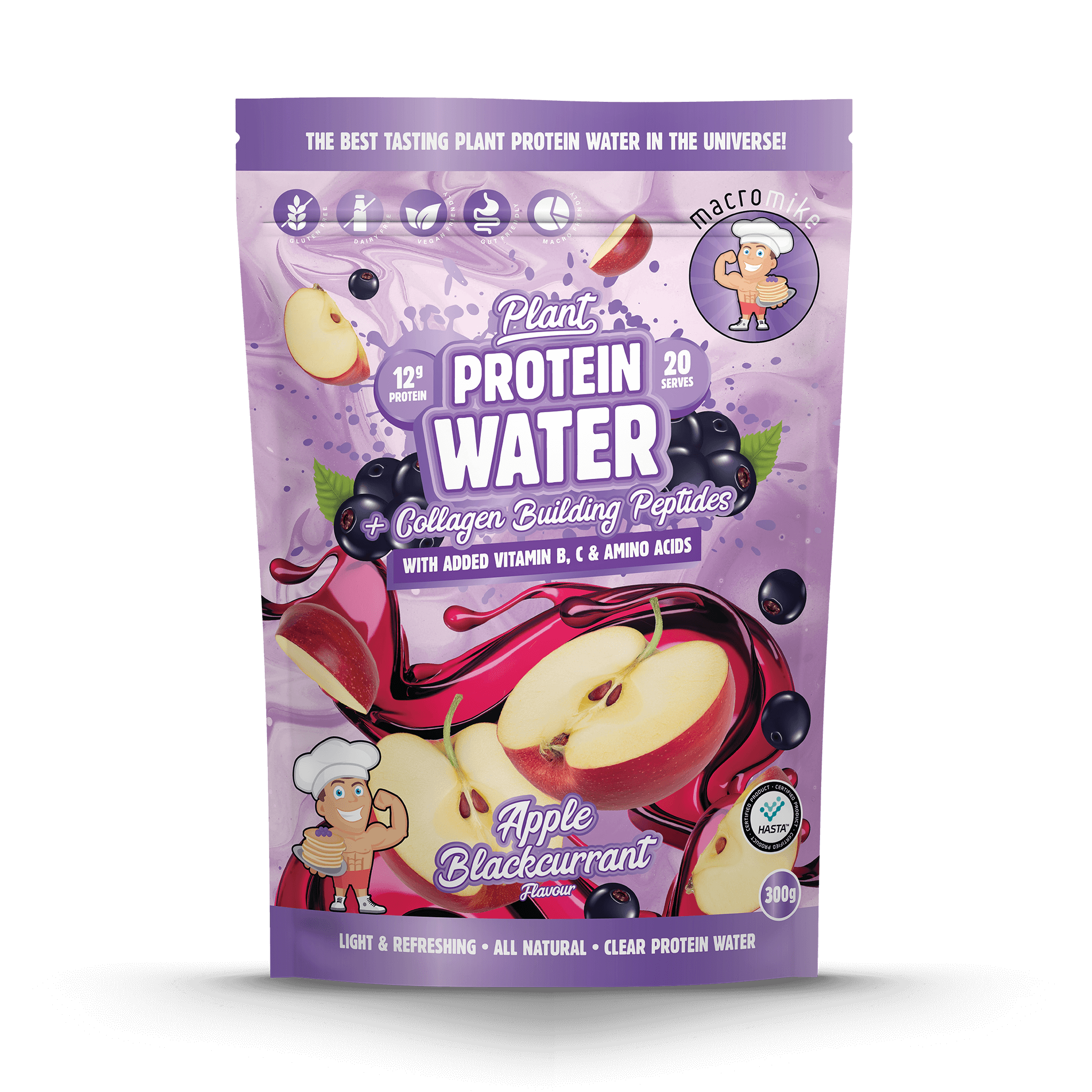 Apple Blackcurrant Plant Protein Water (300g Bag)
