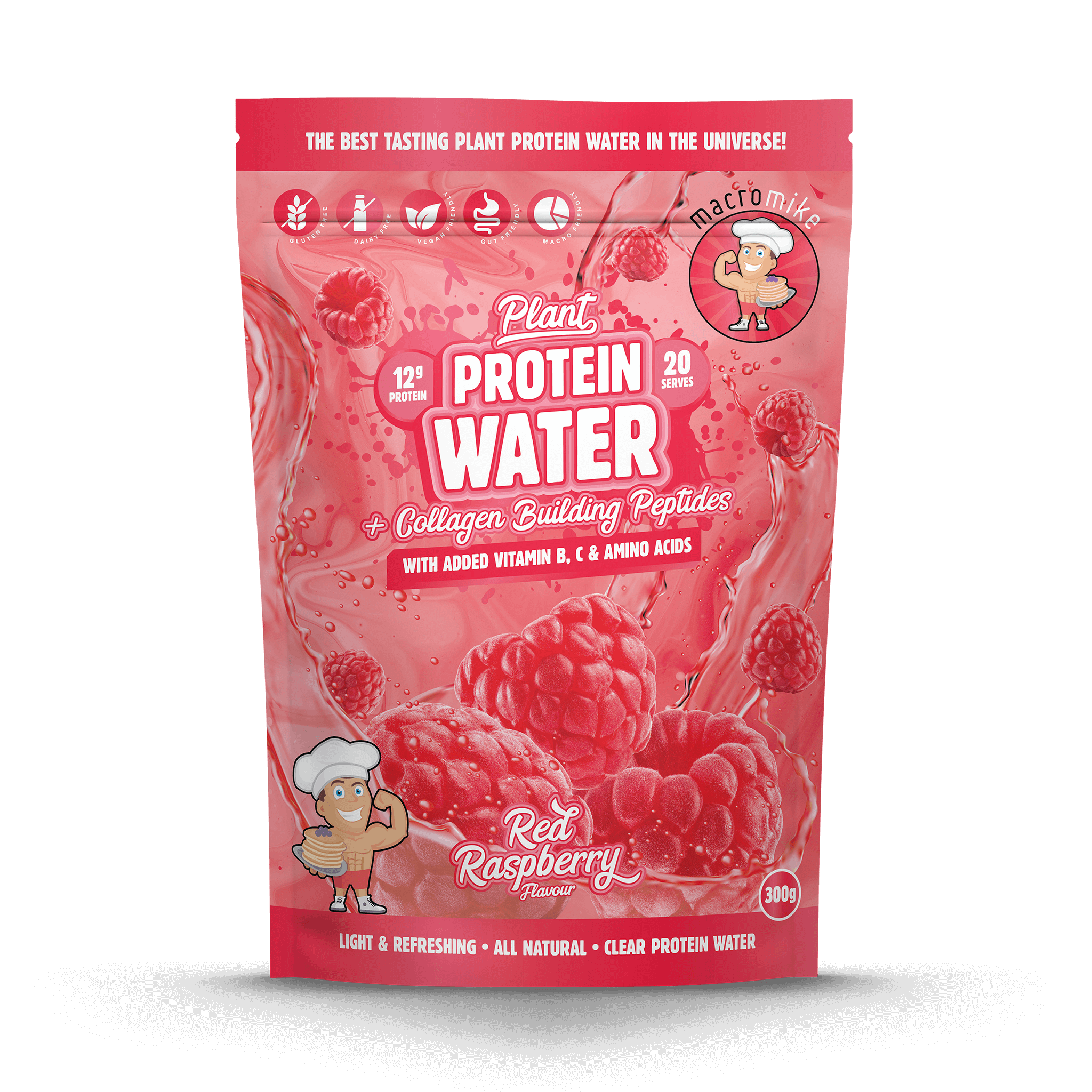 Red Raspberry Plant Protein Water (300g Bag)
