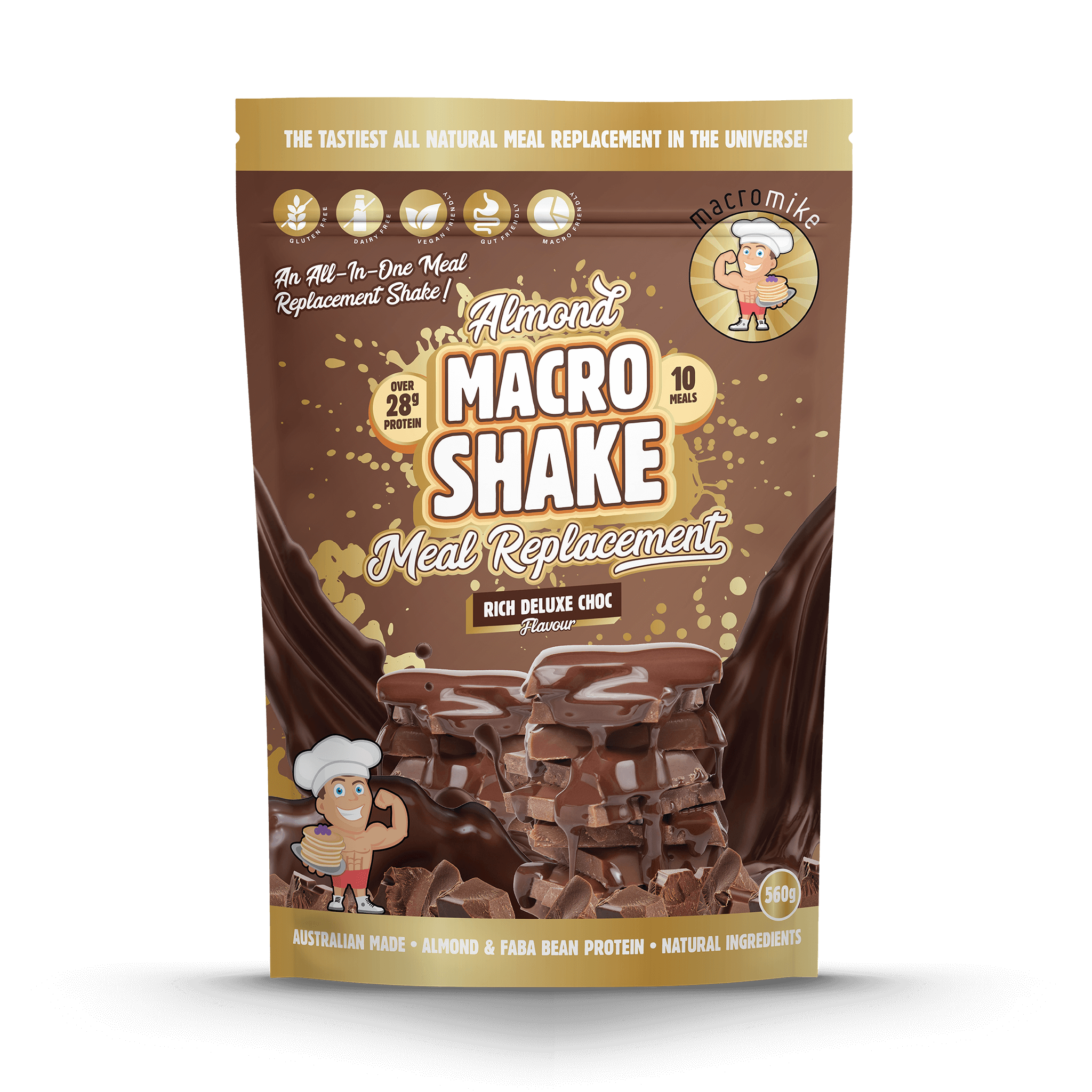 Rich Deluxe Choc Almond Macro Shake Meal Replacement (560g Bag)