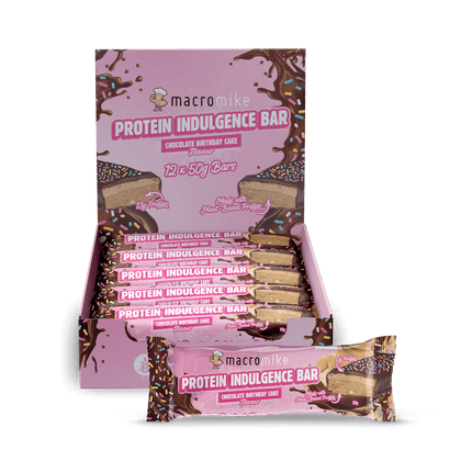 Chocolate Birthday Cake Protein Indulgence Bar (Box of 12 x 50g)