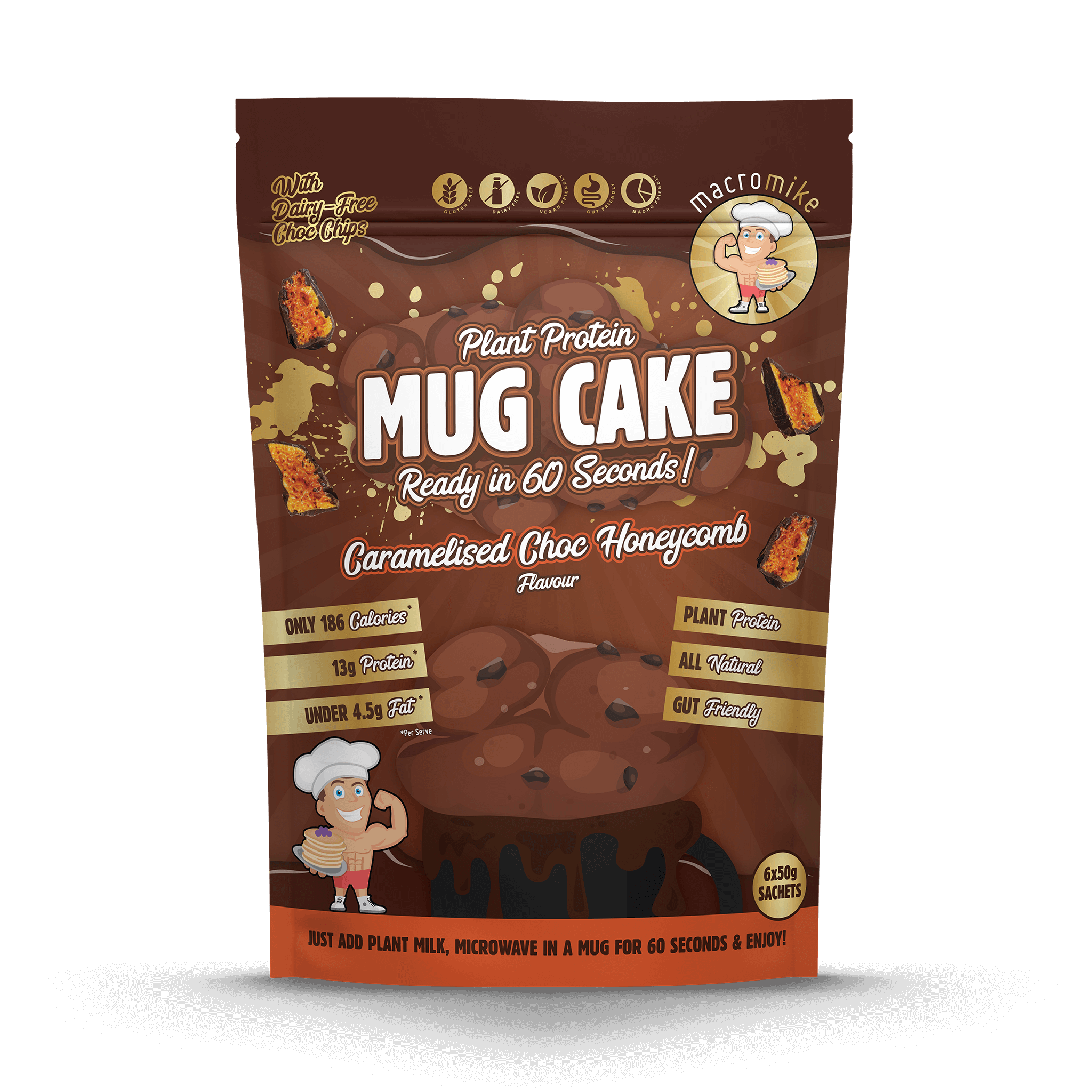 Caramelised Choc Honeycomb Mug Cake (6 x 50g Pack)