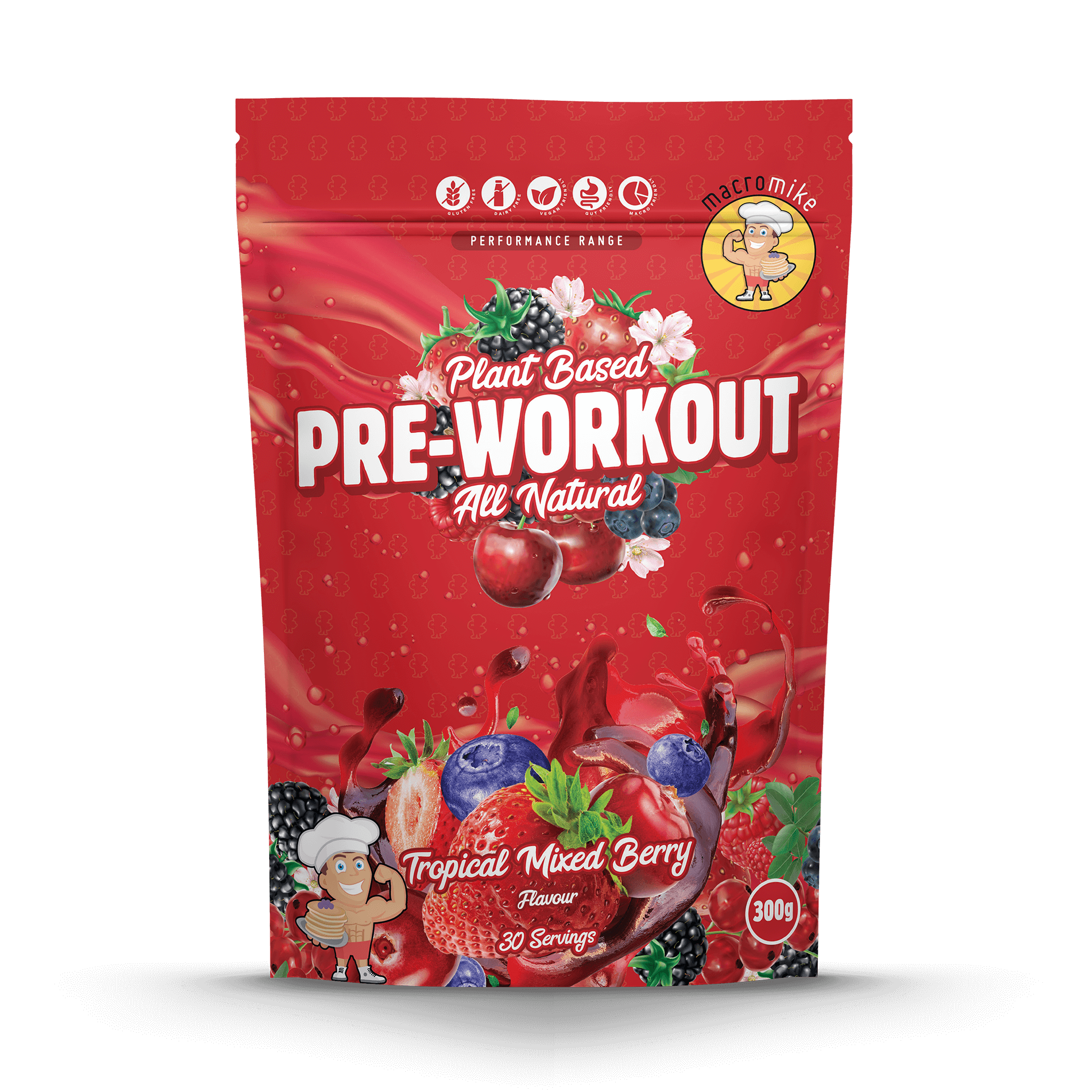 Tropical Mixed Berry Pre-Workout (300g Bag)