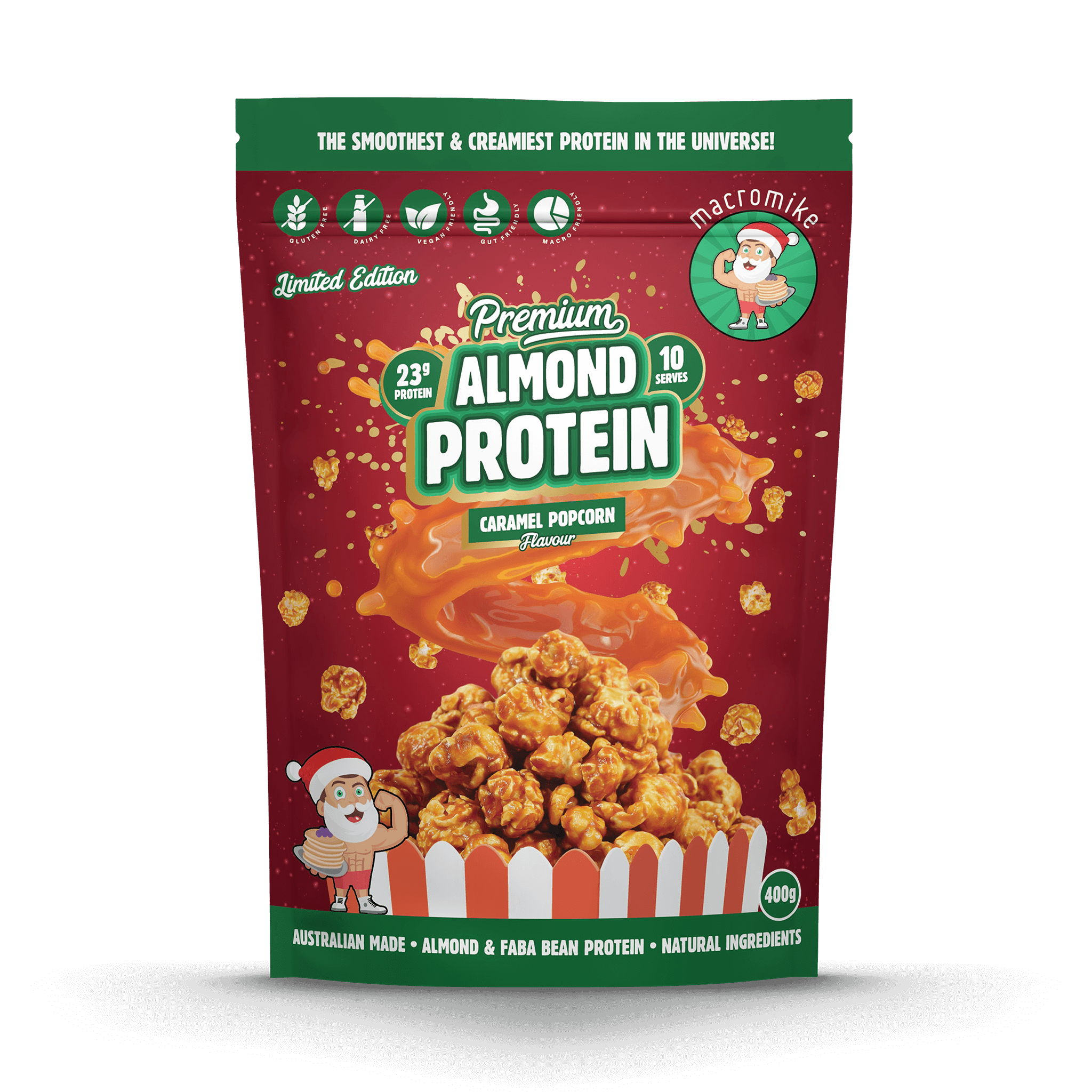 Caramel Popcorn Premium Almond Protein (400g Bag)