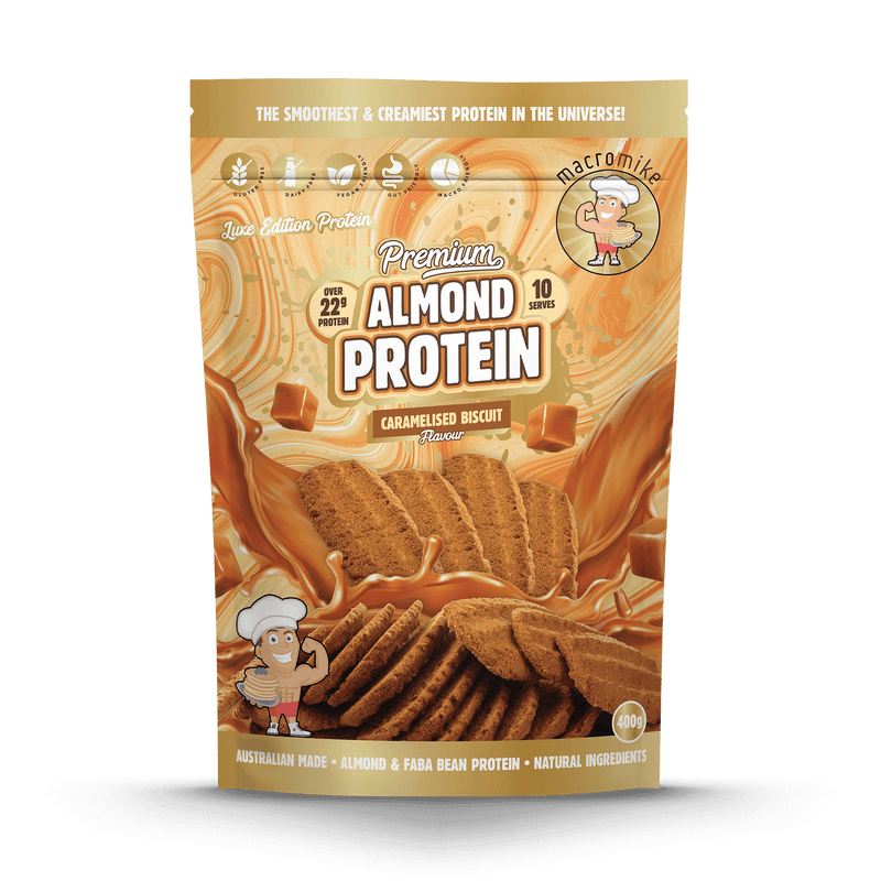 Caramelised Biscuit Premium Almond Protein (400g Bag)