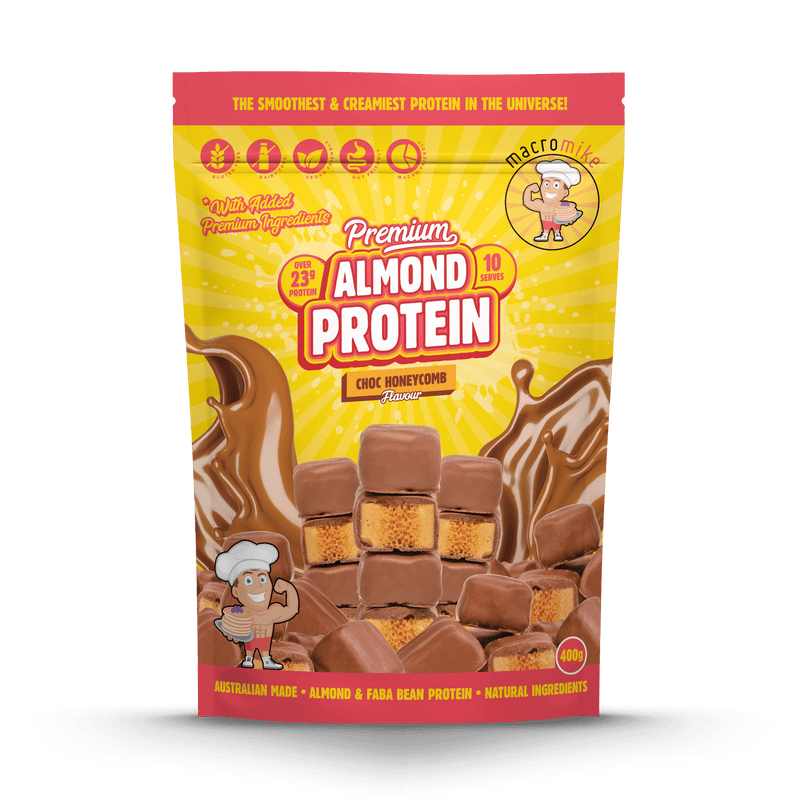 Choc Honeycomb Premium Almond Protein (400g Bag)