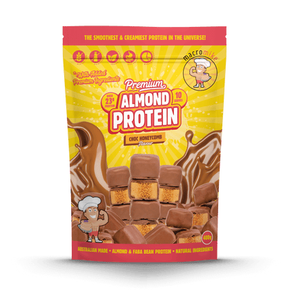 Choc Honeycomb Premium Almond Protein (400g Bag)