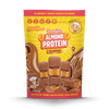 Front of a bag of Macro Mike Premium Almond Protein in Choc Honeycomb flavour.